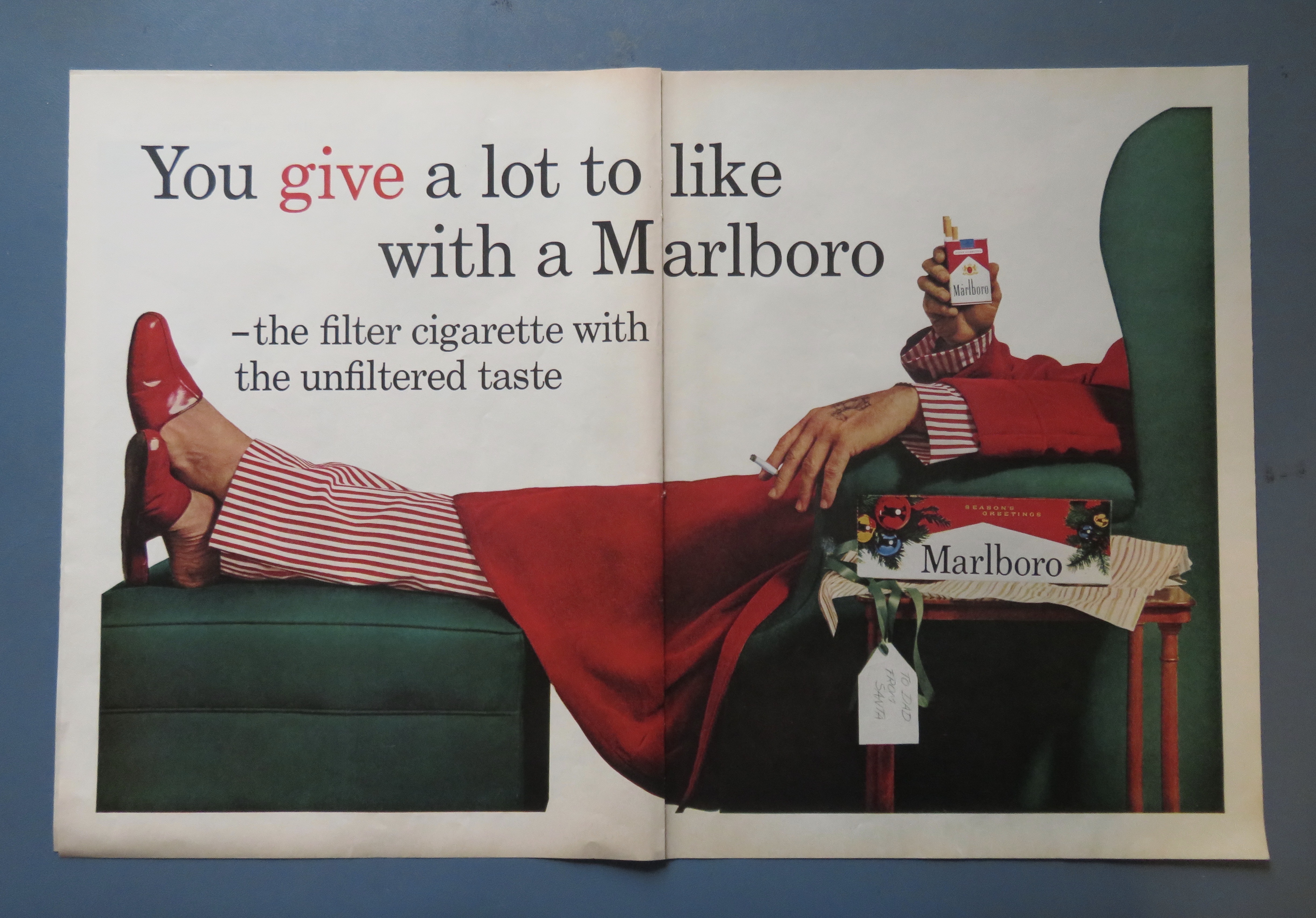 1961 Marlboro Cigarettes with Man Sitting in Recliner