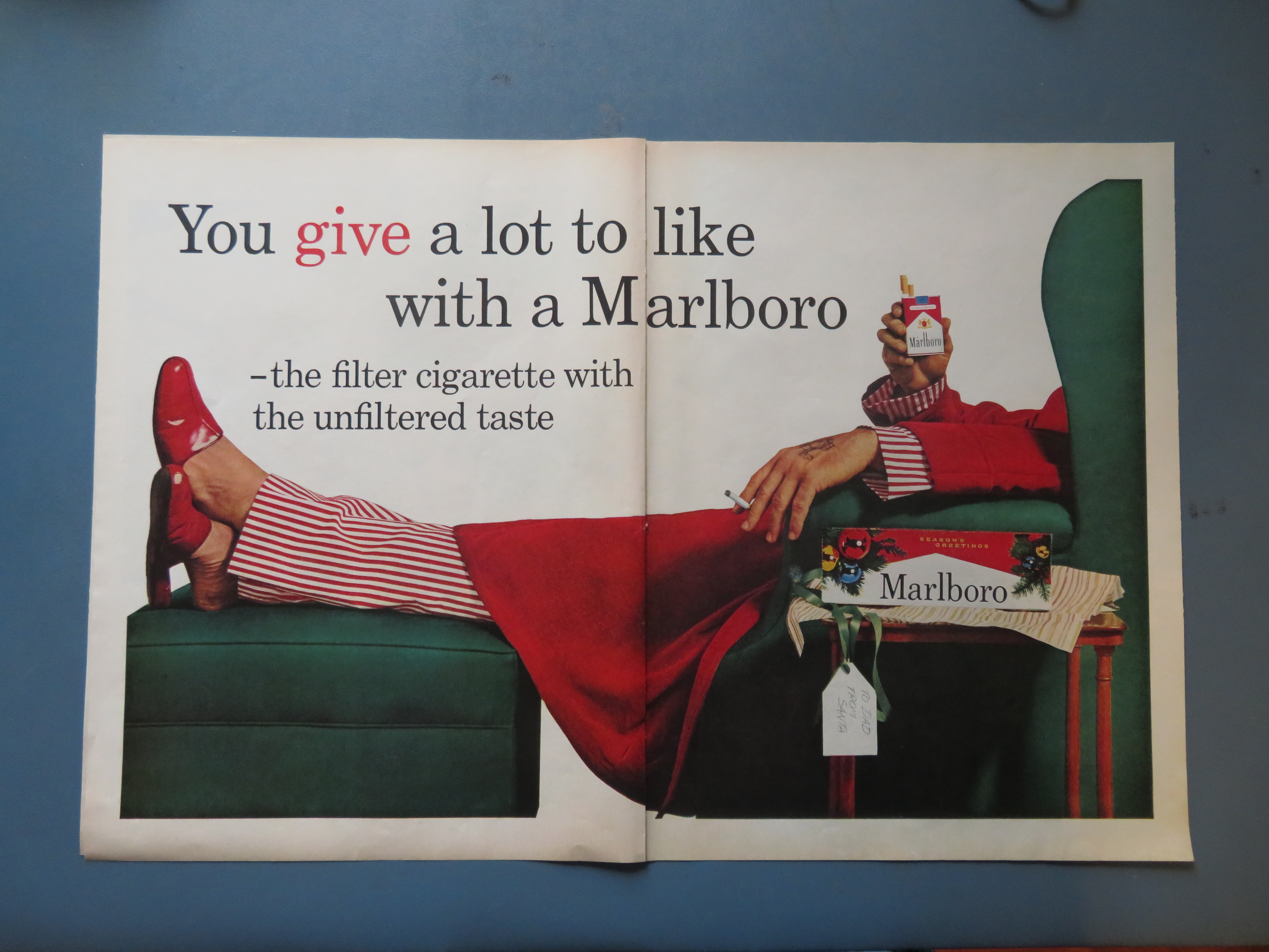 1961 Marlboro Cigarettes with Man Sitting in Recliner