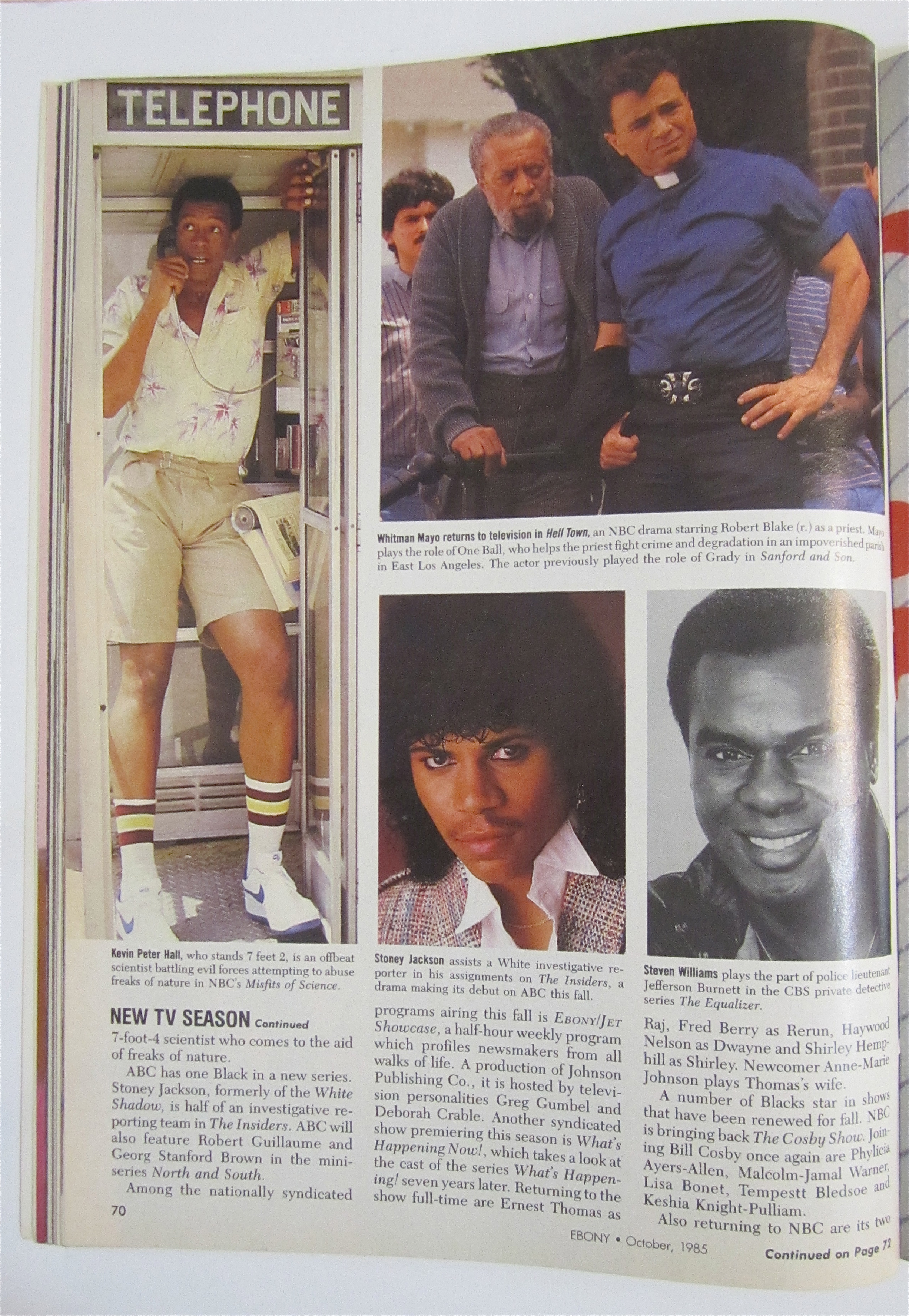 Ebony Magazine October 1985 Gladys Knight & Flip Wilson