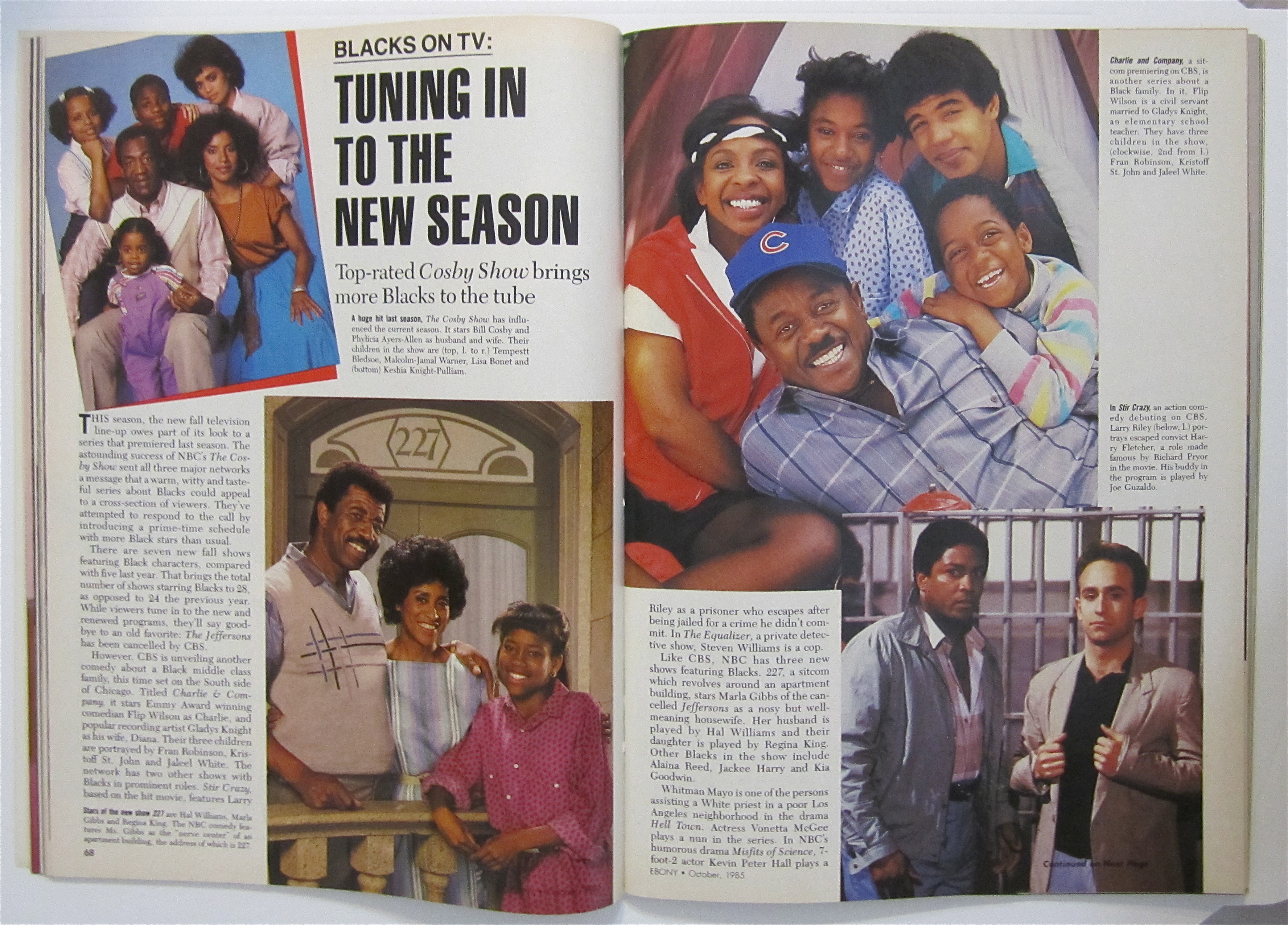Ebony Magazine October 1985 Gladys Knight & Flip Wilson