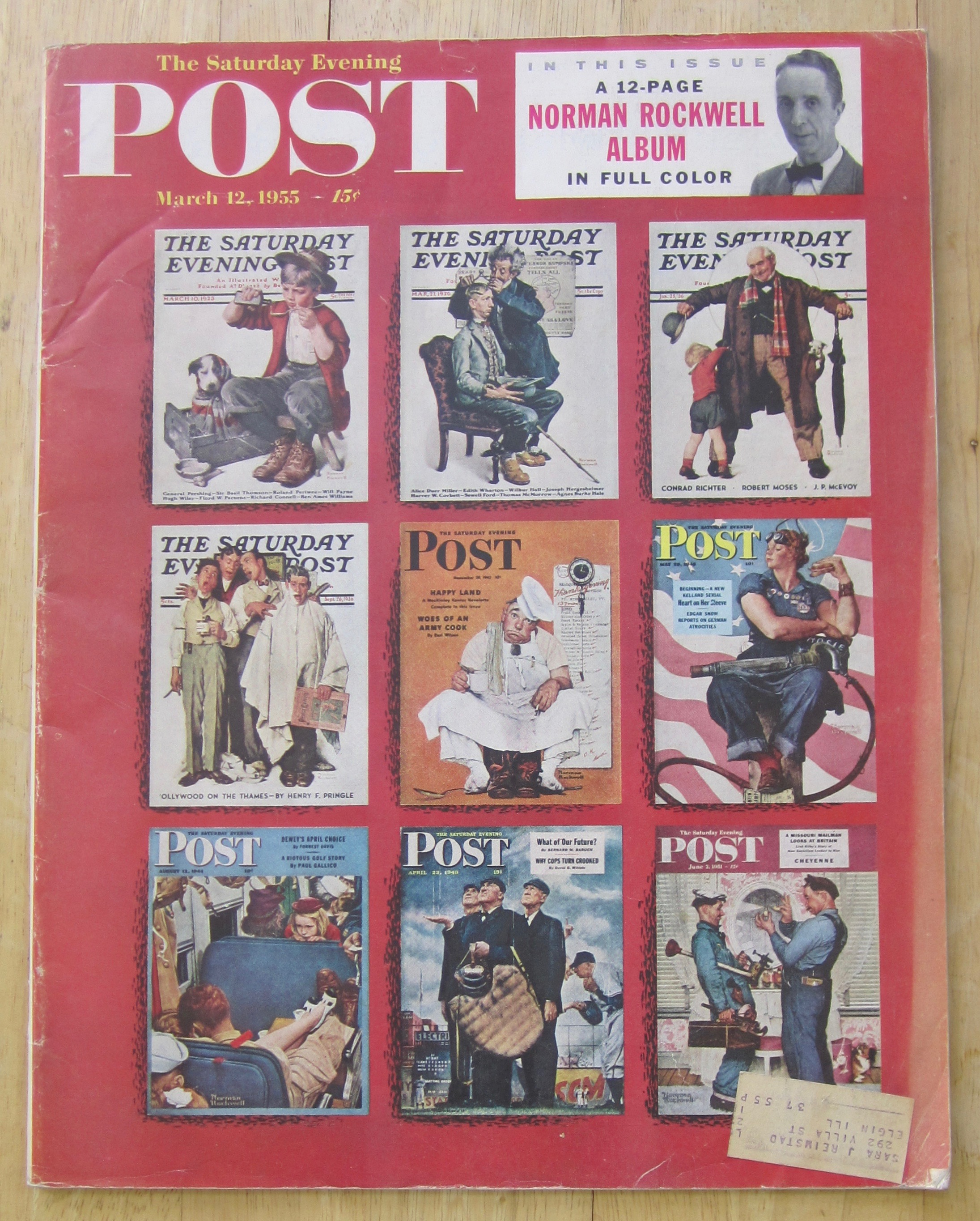 Saturday Evening Post Magazine March 12, 1955 Rockwell