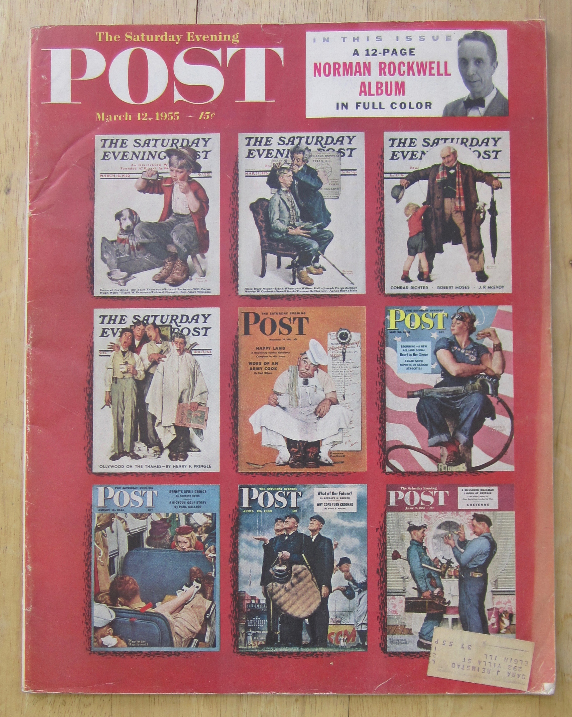 Saturday Evening Post Magazine March 12, 1955 Rockwell