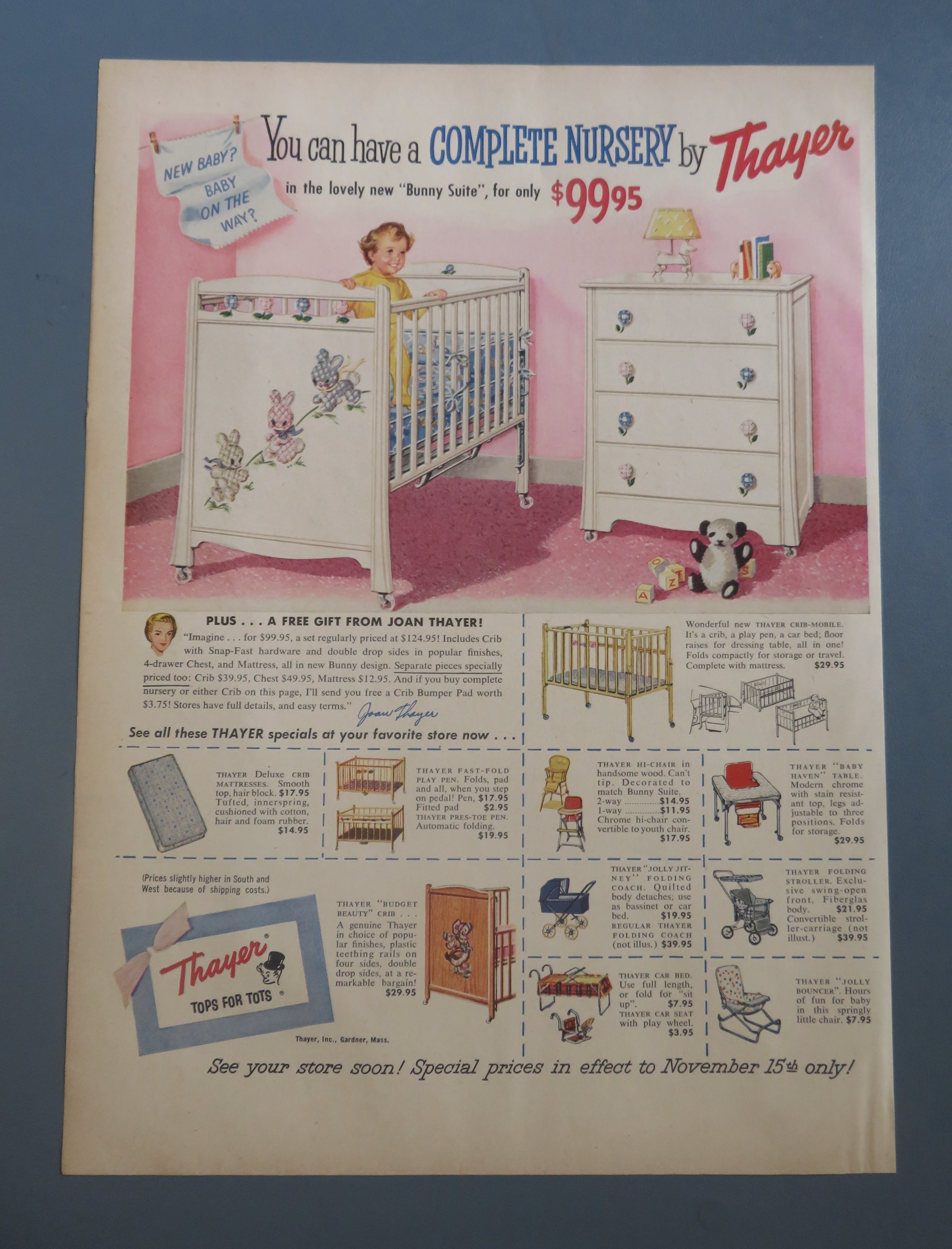 1956 Thayer Furniture with Complete Baby Nursery