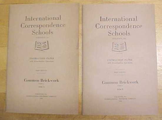 Common Brickwork Booklet ICS 1920