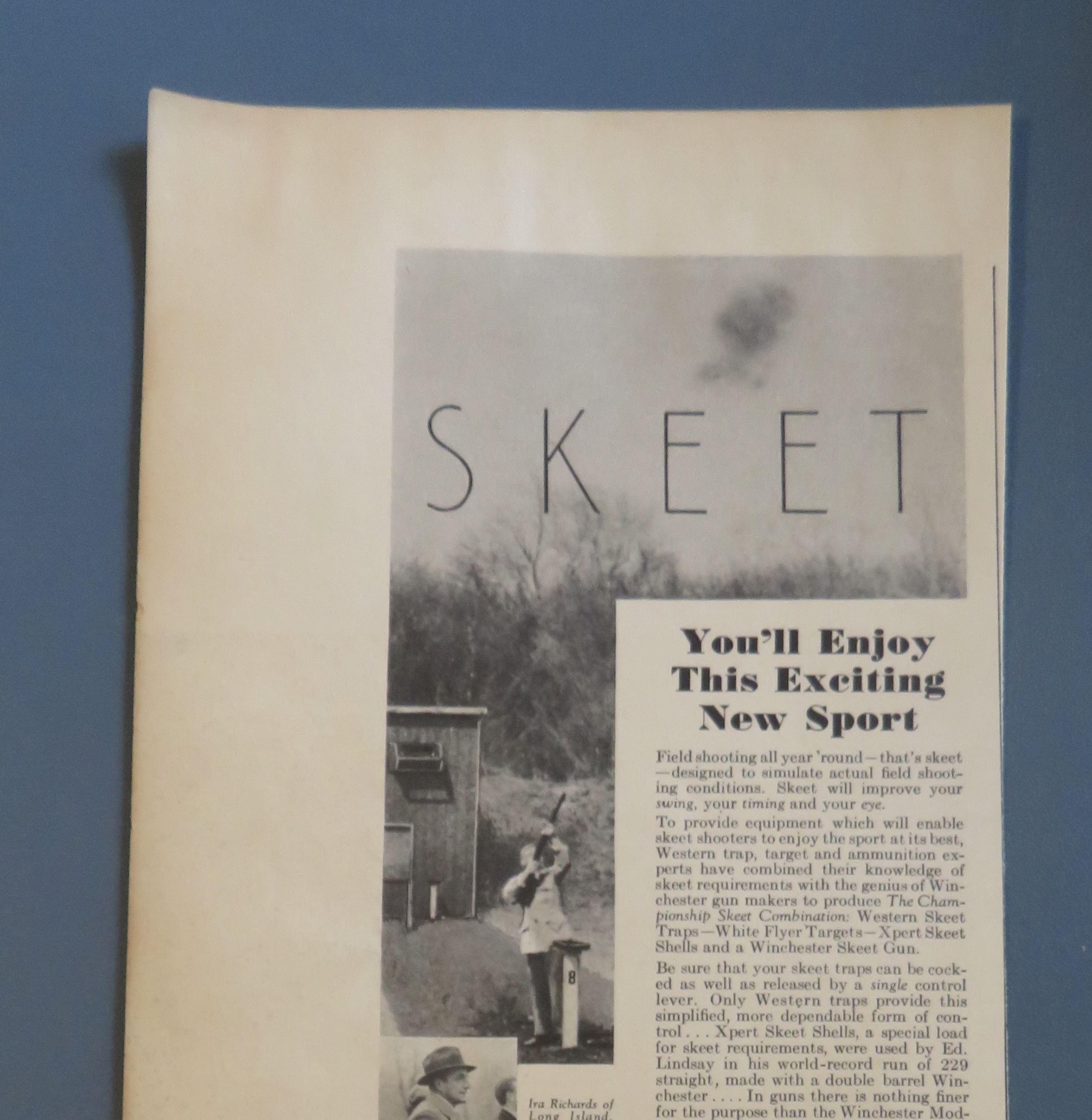 1933 Western Skeet with Man Skeet Shooting