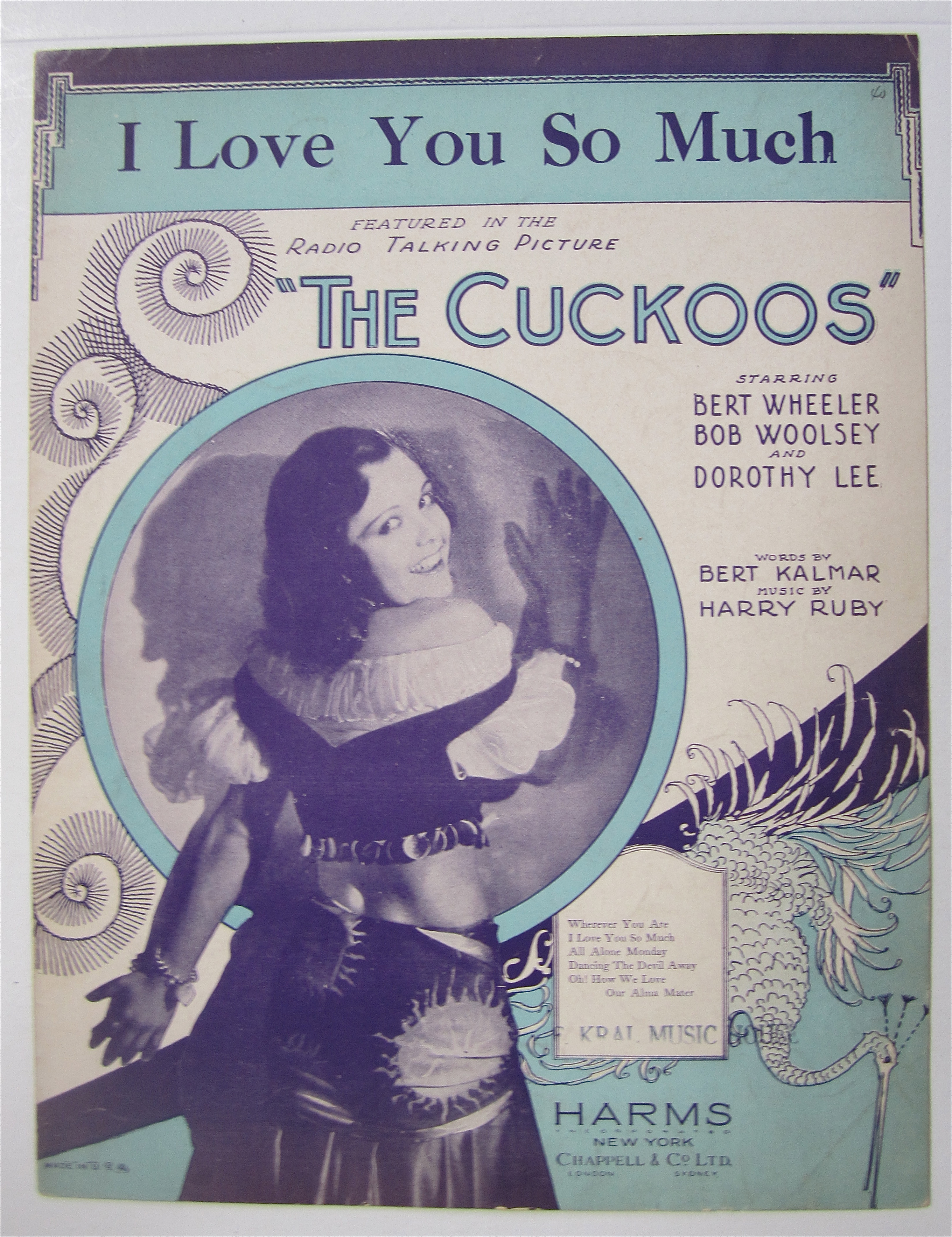 Sheet Music 1930 I Love You So Much