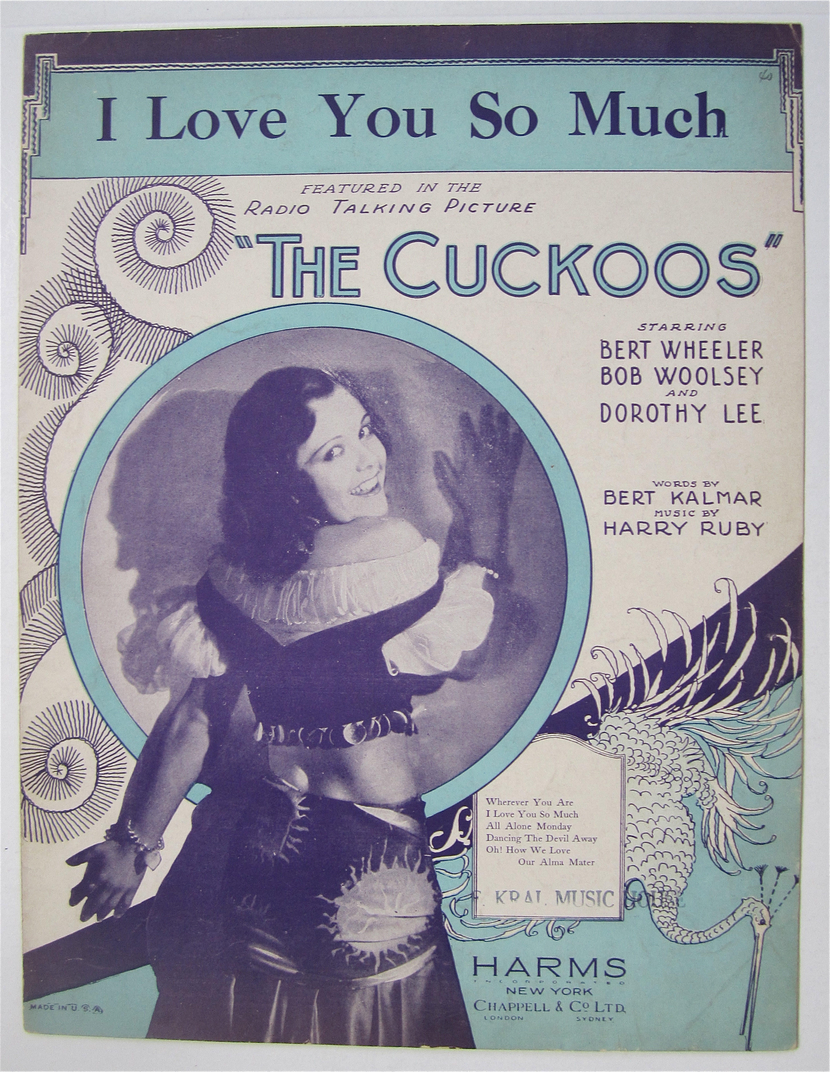Sheet Music 1930 I Love You So Much