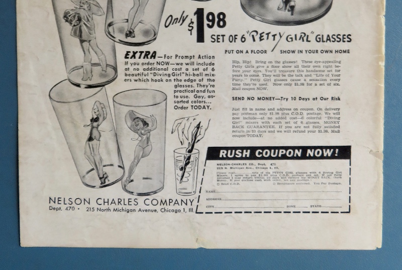 1949 Petty Girl Hi Ball Glasses with Petty Pin Up Girls