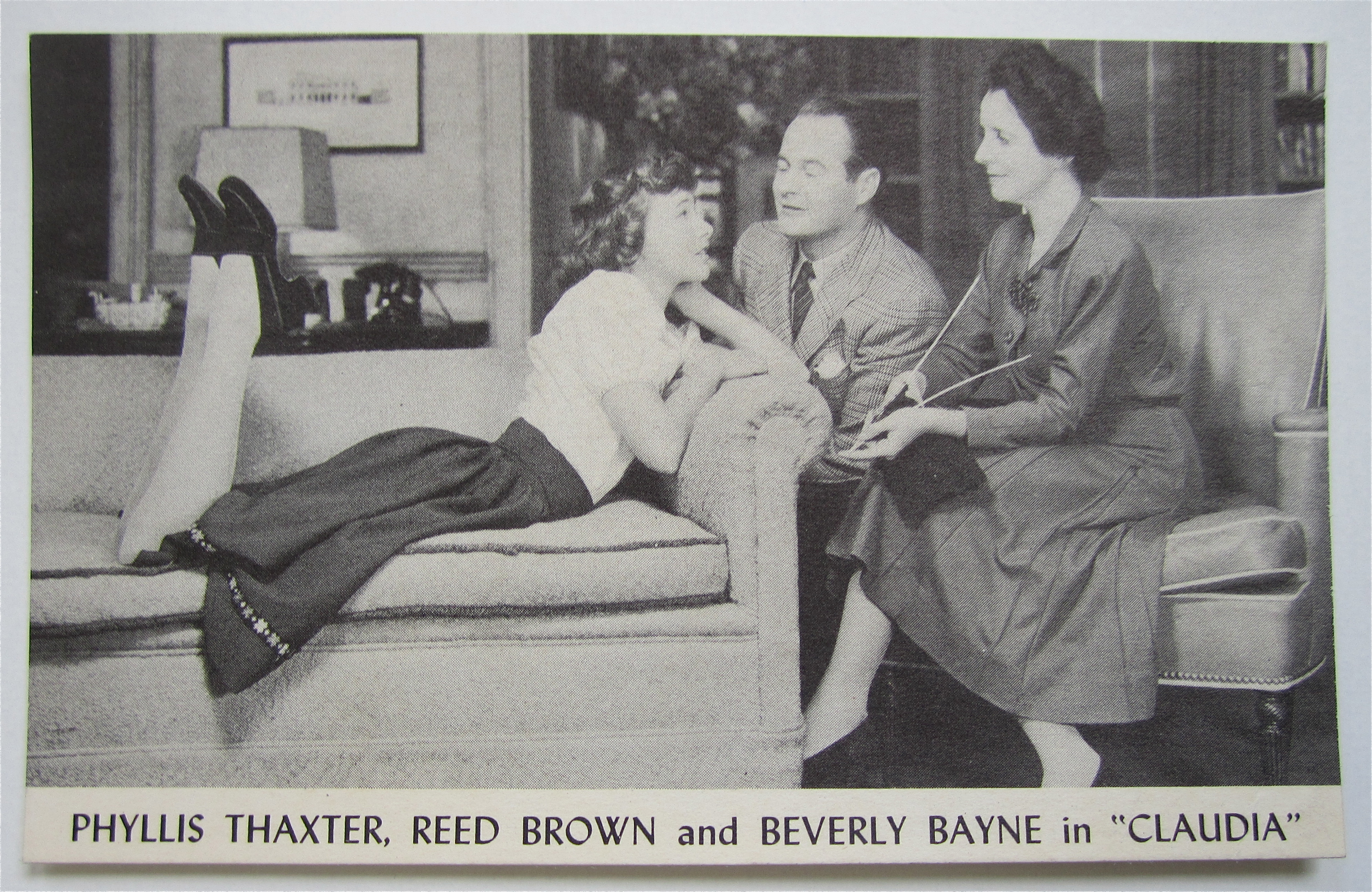 Phyllis Thaxter, Reed Brown & Beverly Bayne Postcard