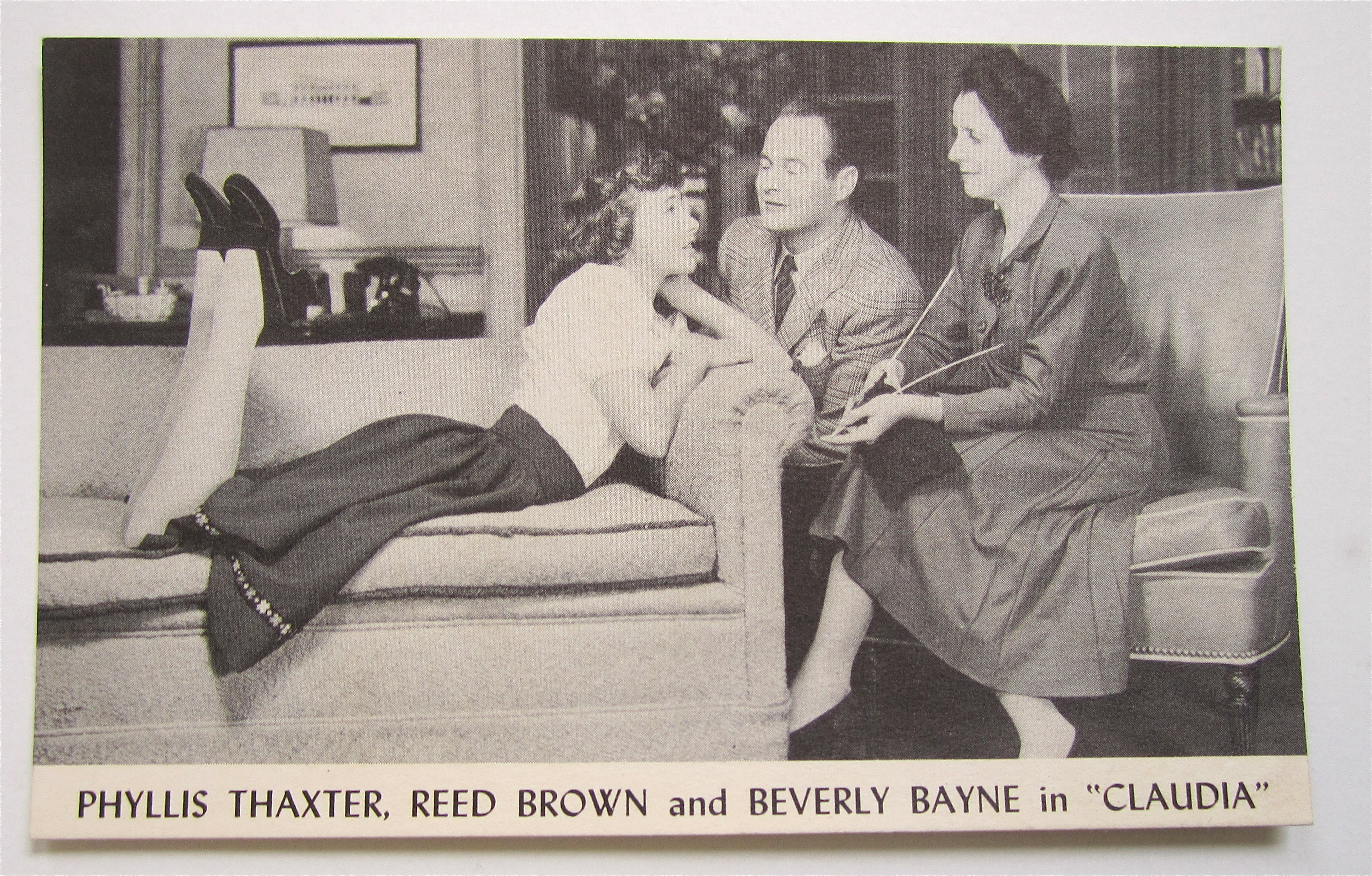 Phyllis Thaxter, Reed Brown & Beverly Bayne Postcard