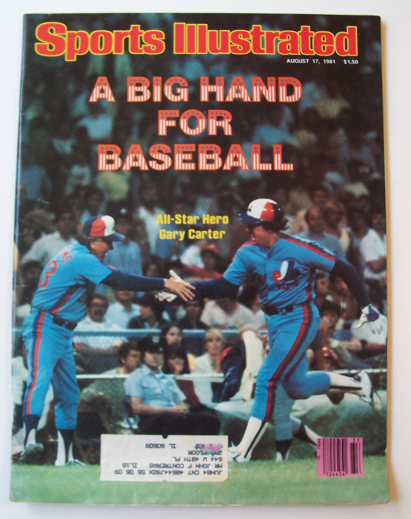Sports Illustrated Magazine -Aug 17, 1981- Gary Carter