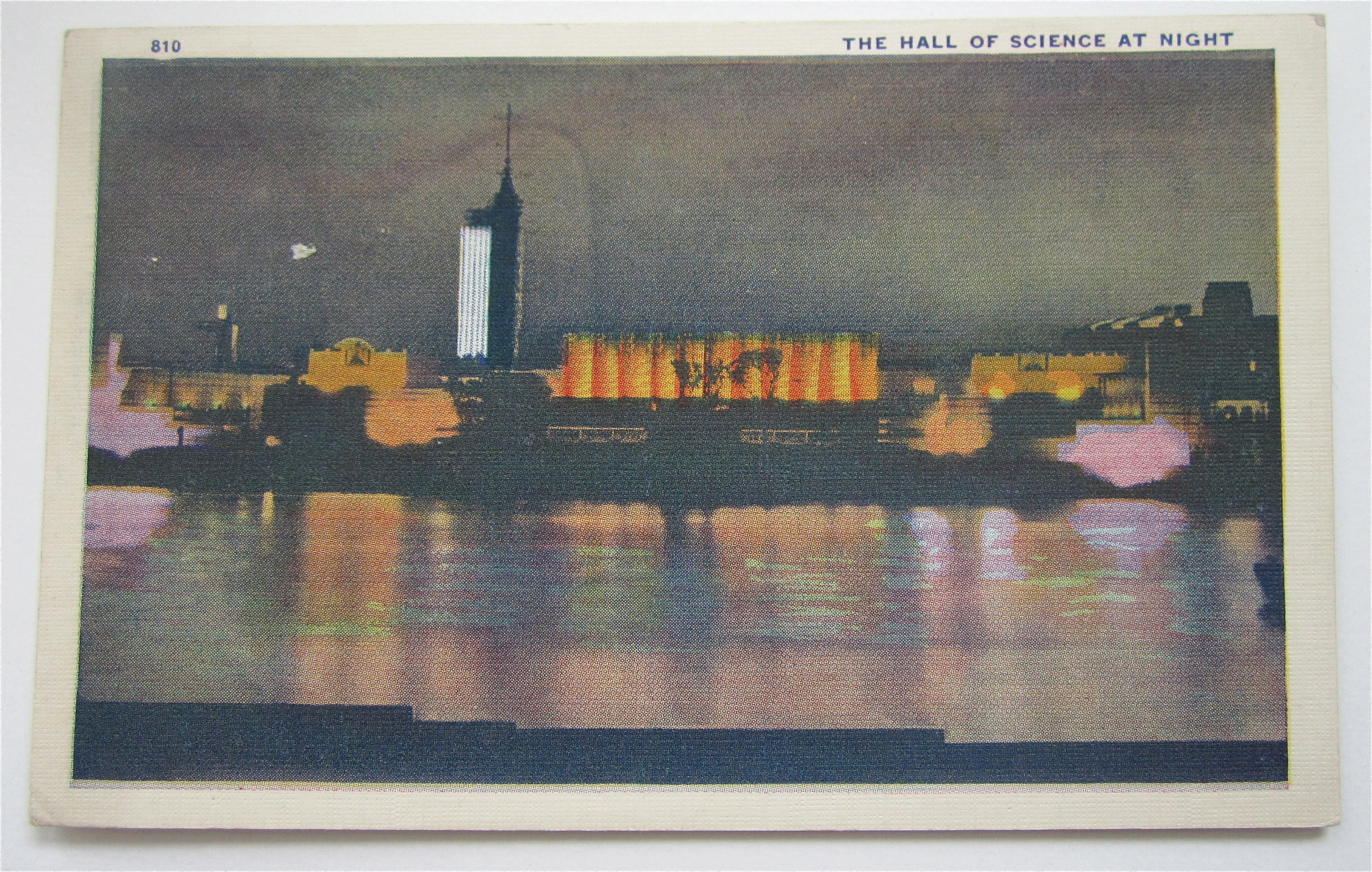 The Hall Of Science At Night, Chicago Fair Postcard