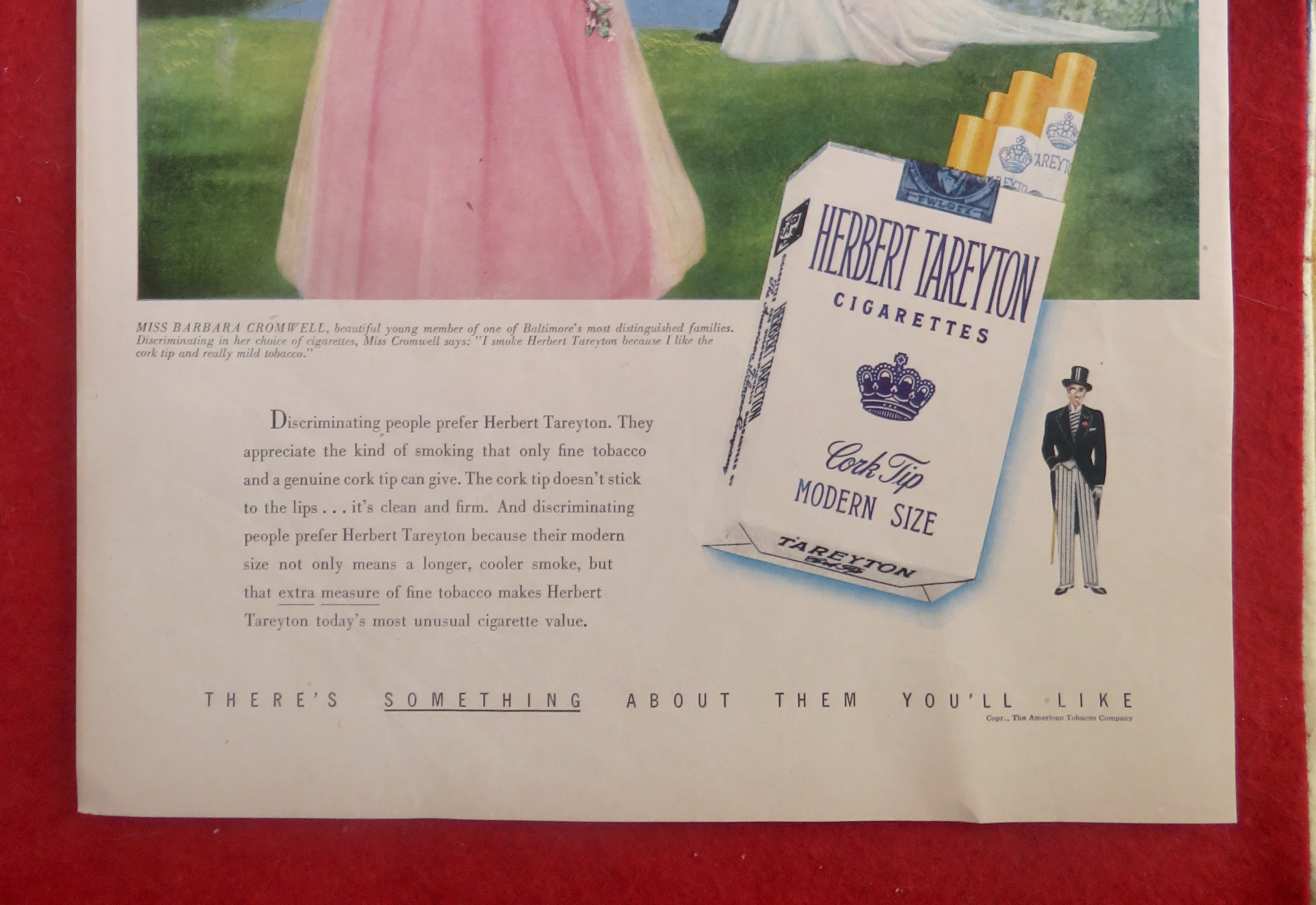 1951 Tareyton Cigarettes with a Bridesmaid