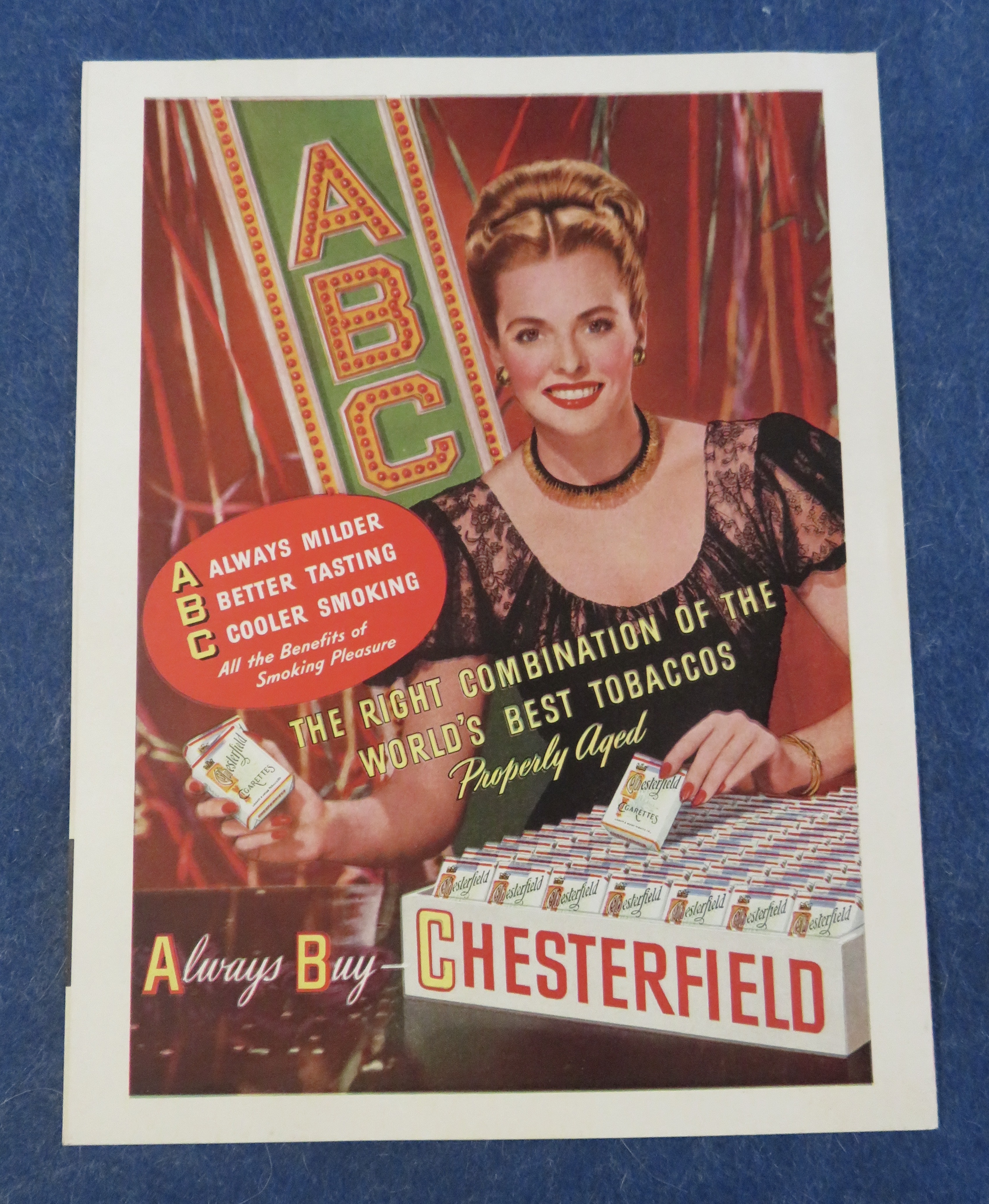 1940's Chesterfield Cigarettes with the Supper Club