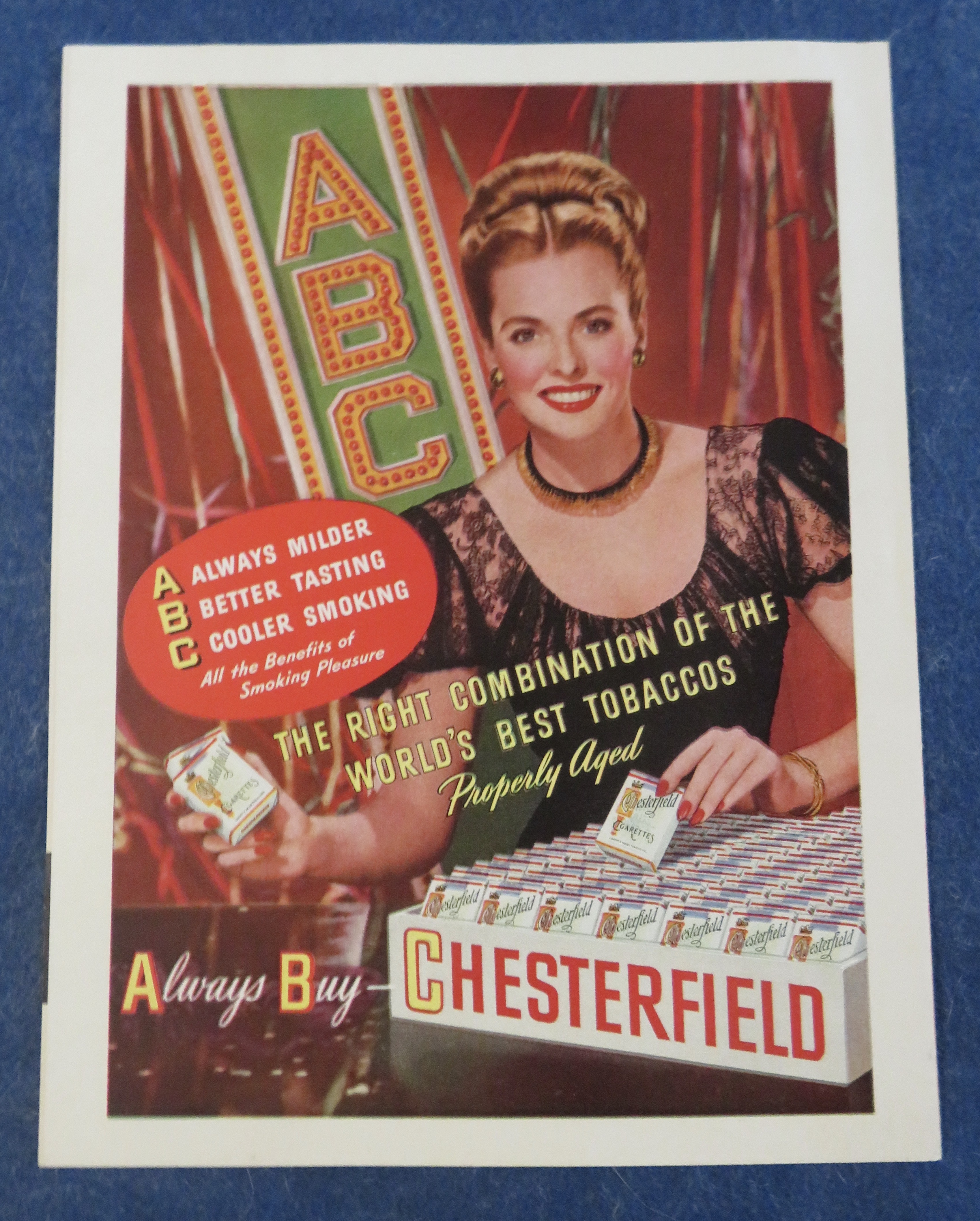 1940's Chesterfield Cigarettes with the Supper Club
