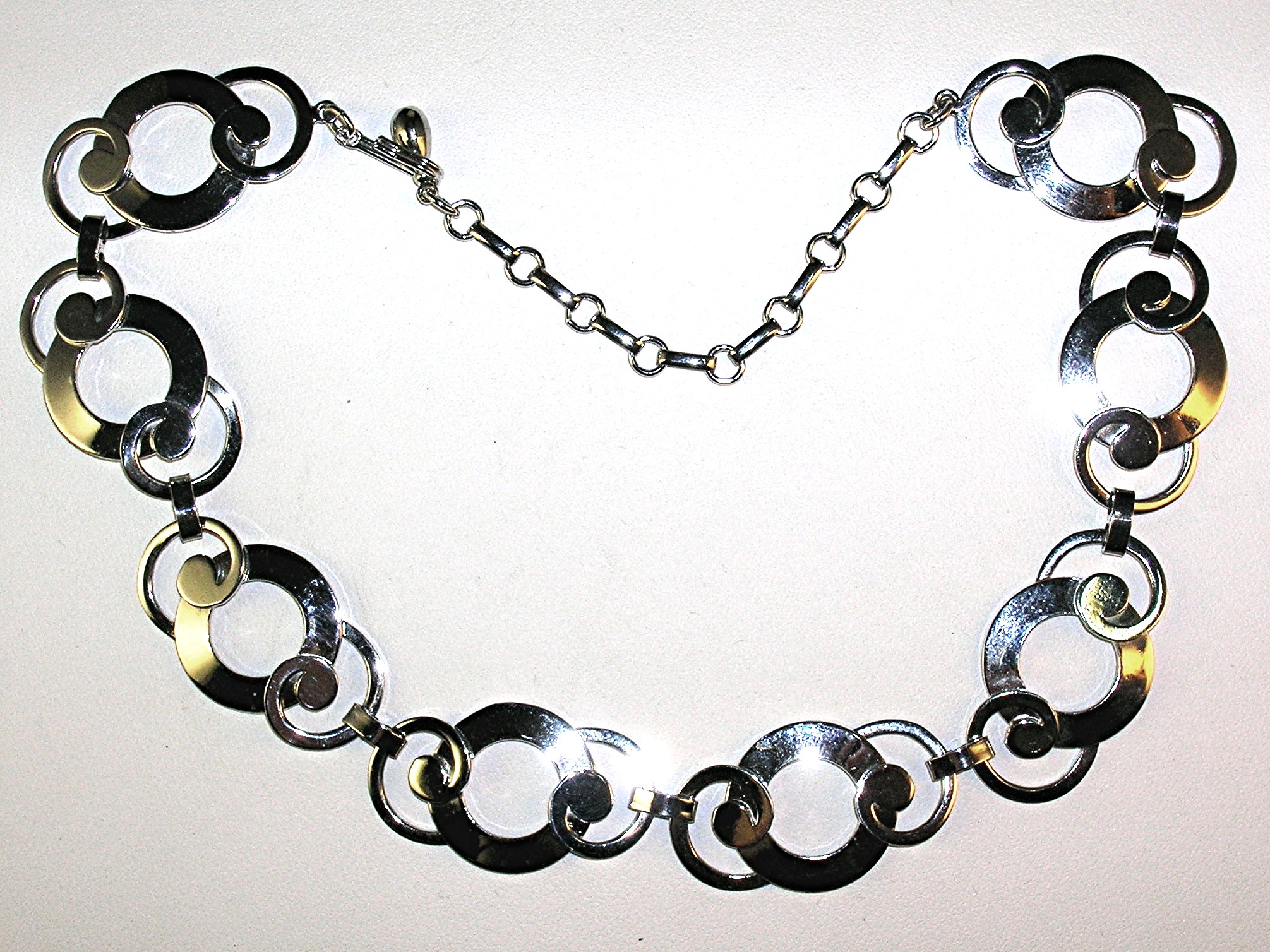 Danecraft Sterling Silver Links Necklace 15 1/2 inch