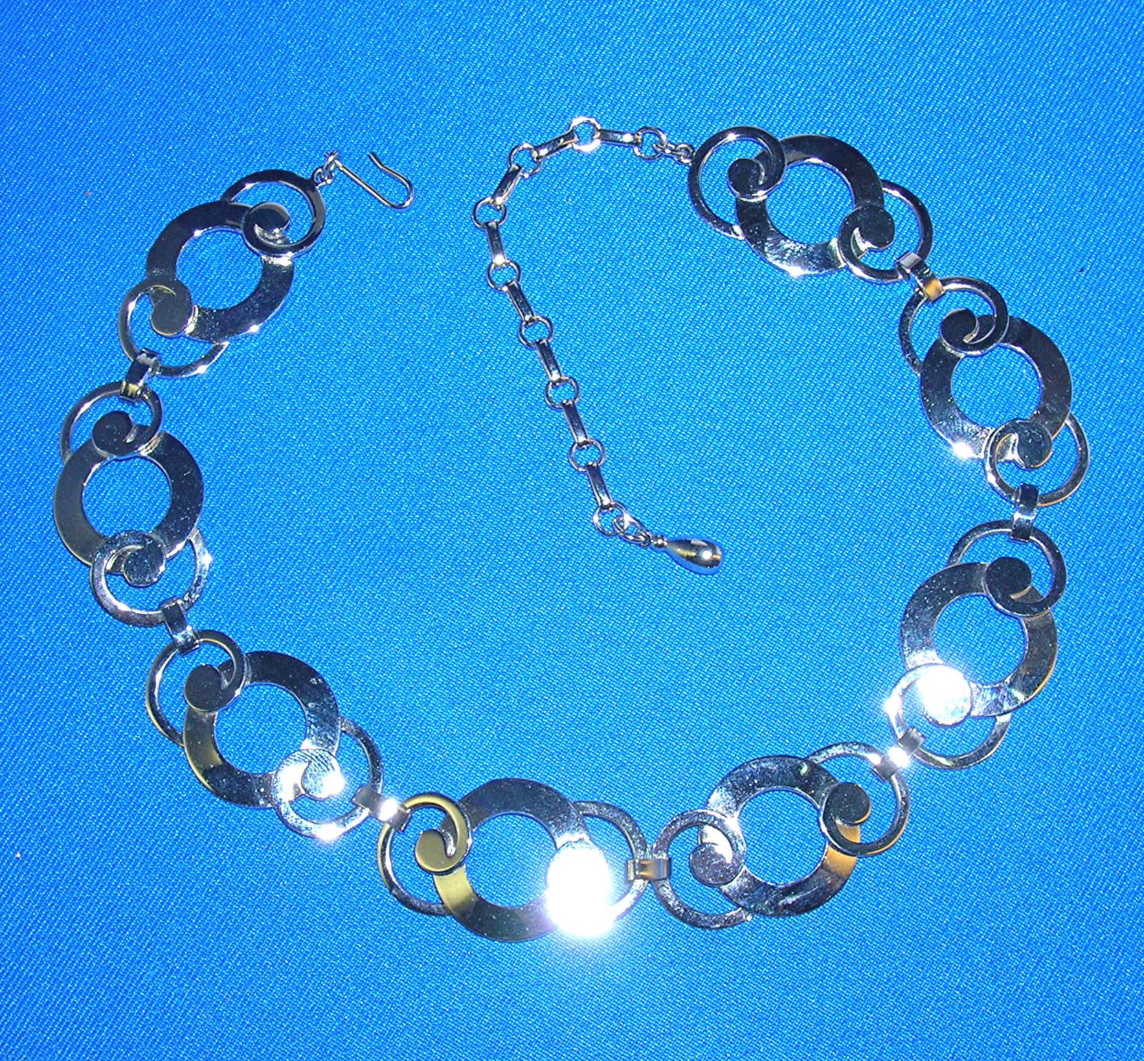 Danecraft Sterling Silver Links Necklace 15 1/2 inch