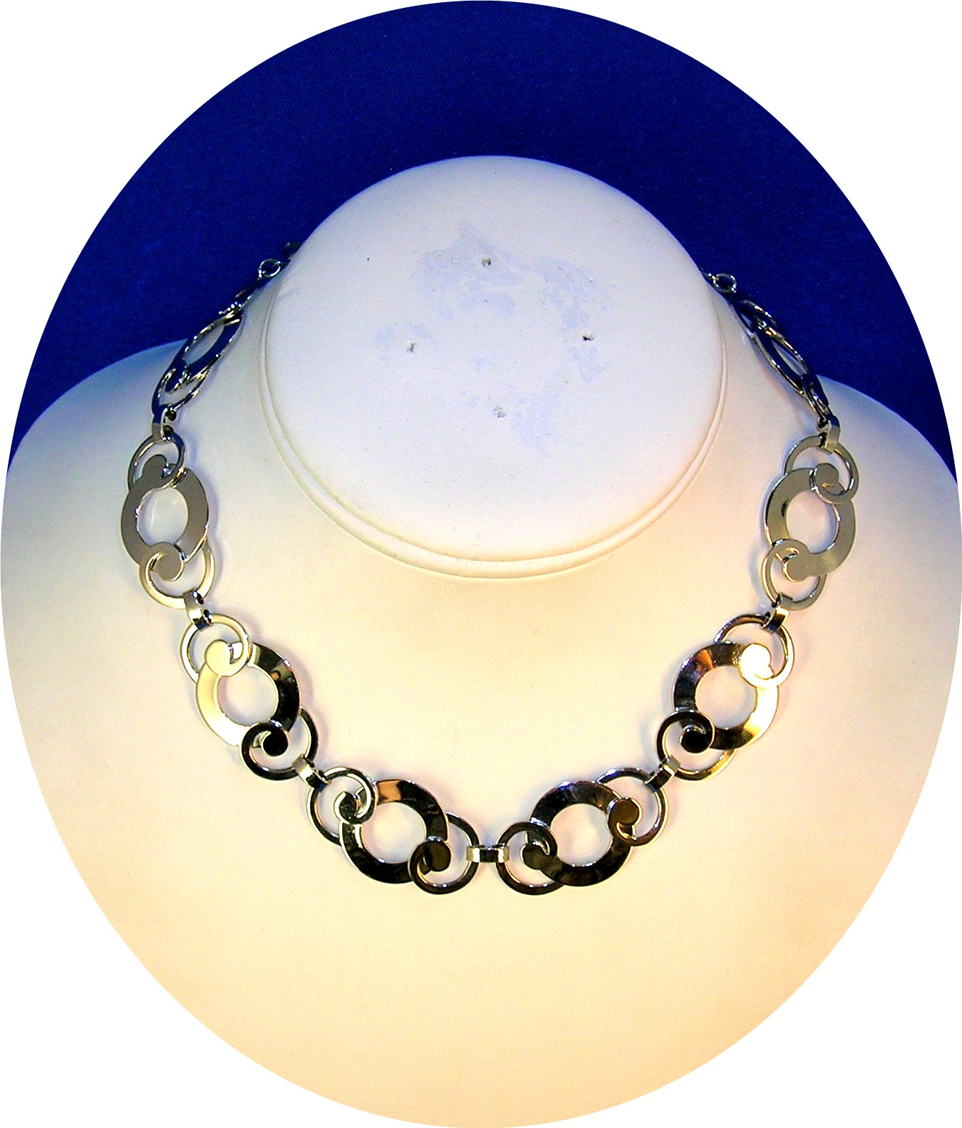 Danecraft Sterling Silver Links Necklace 15 1/2 inch
