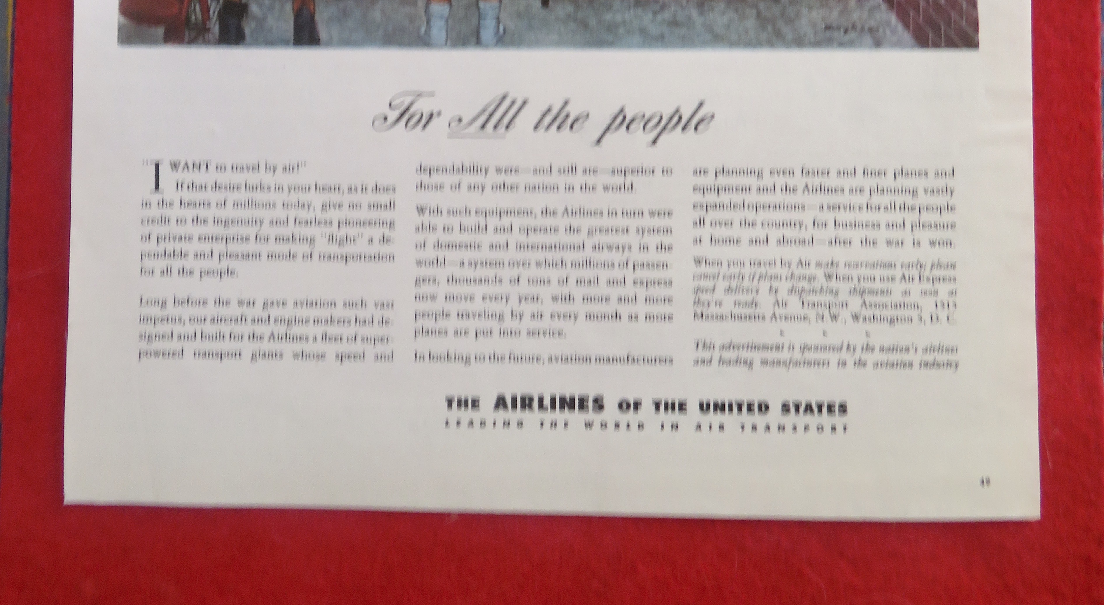 1950's Airlines Of The United States w/ Family & Plane