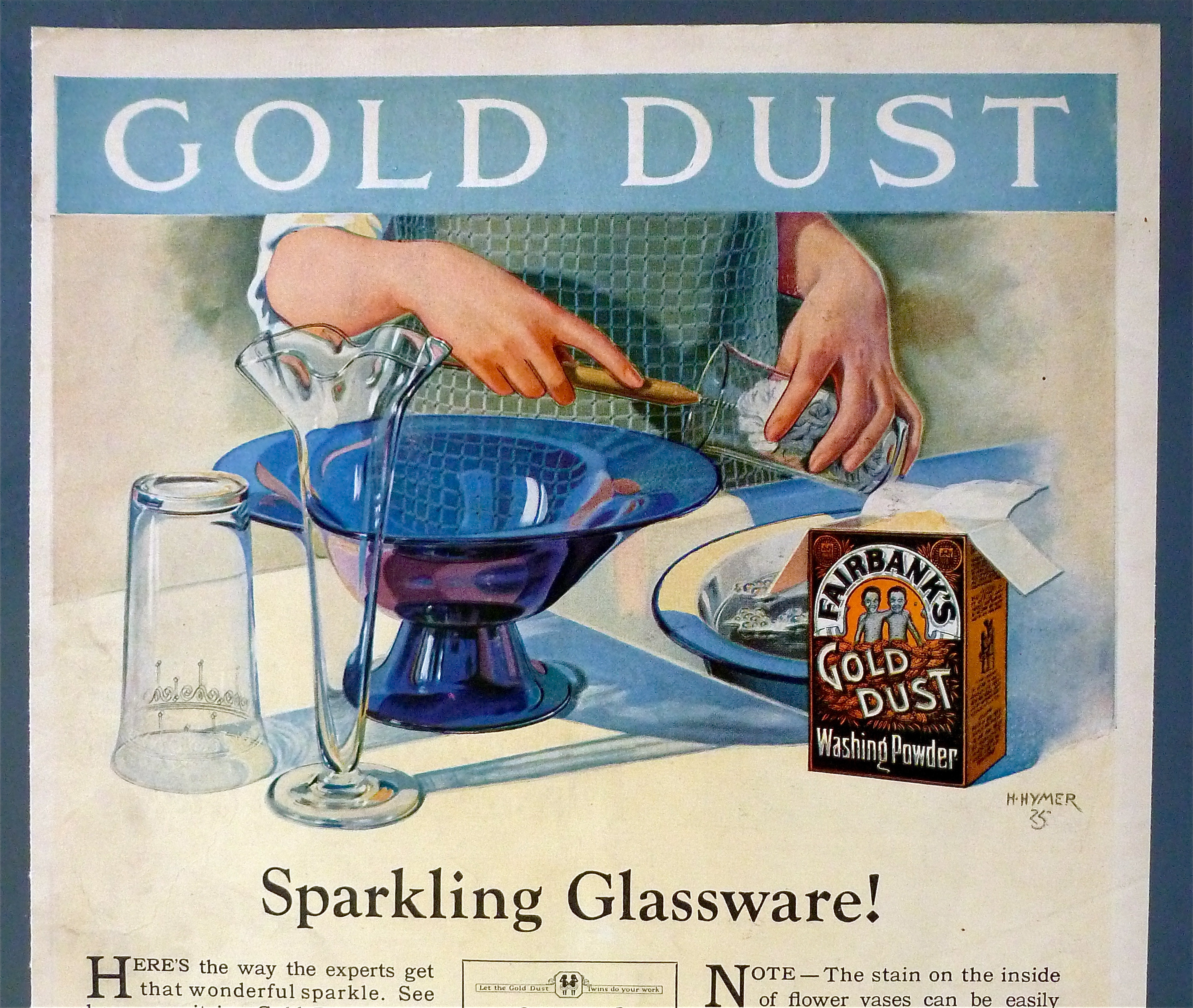 1925 Gold Dust Washing Powder w/Woman Doing Dishes