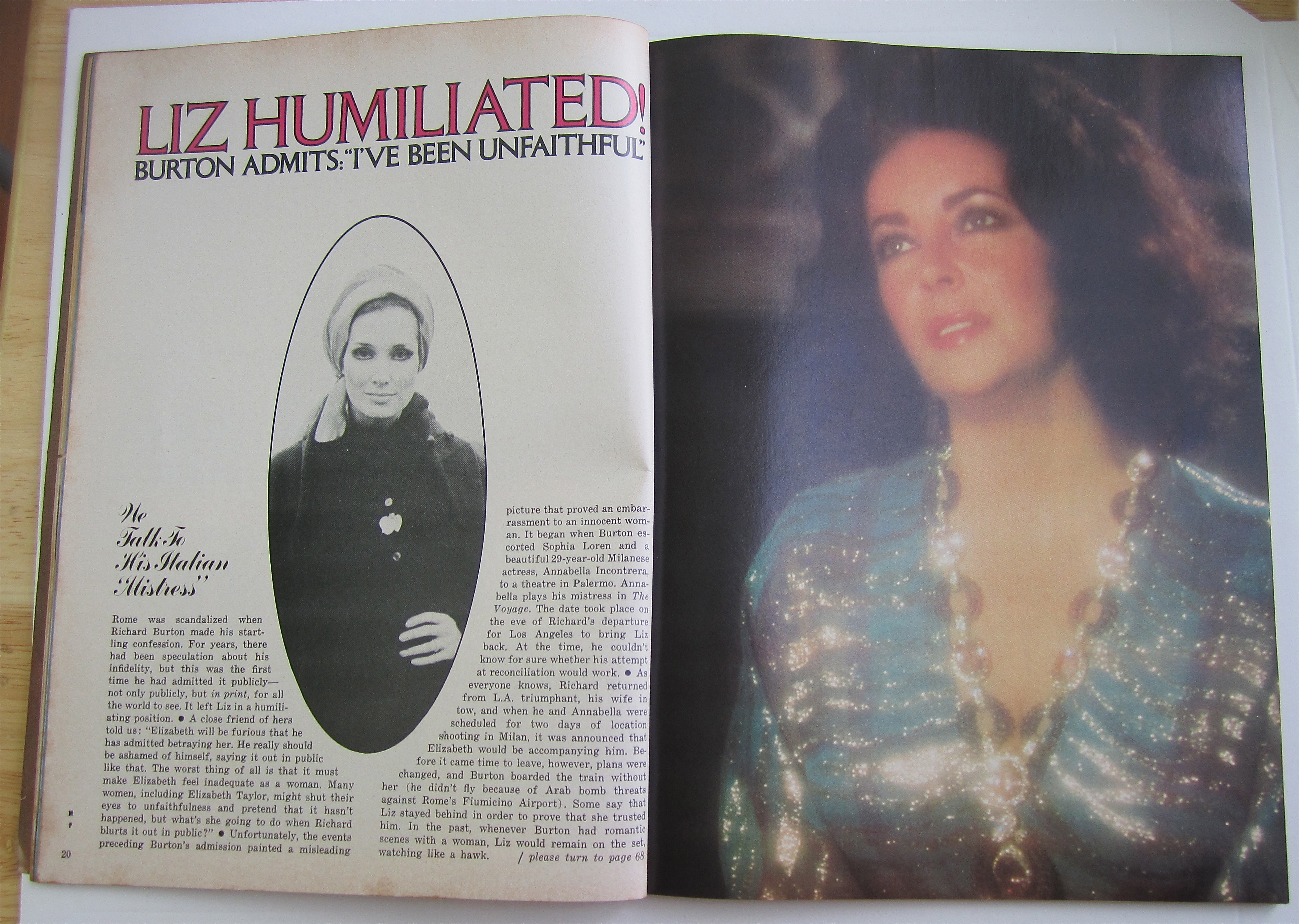 Motion Picture Magazine May 1974 Liz, Cher & Mary