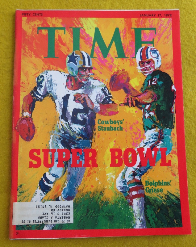 Time Magazine January 17, 1972 Super Bowl (Staubach & Griese)