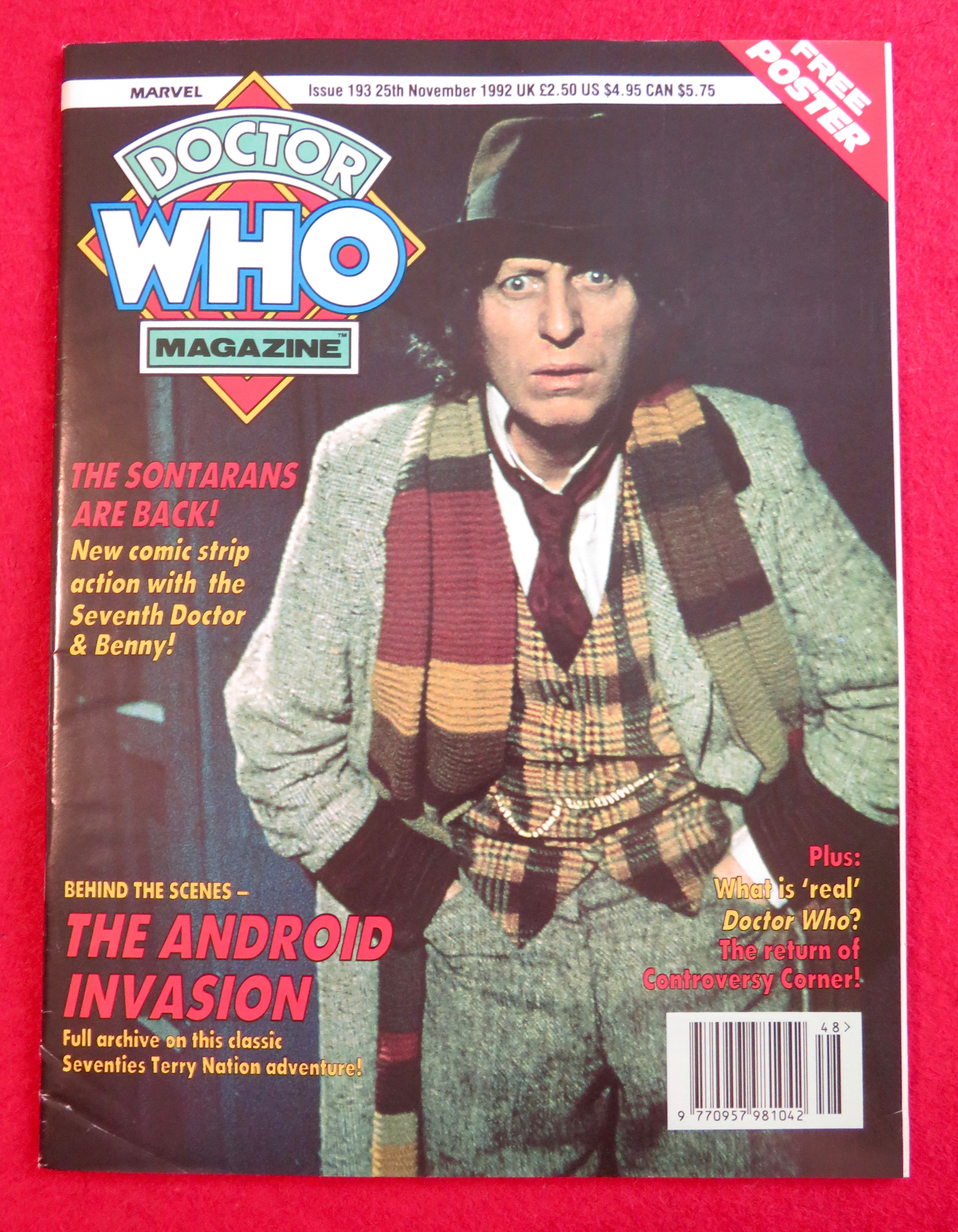 Doctor (Dr) Who Magazine November 25, 1992