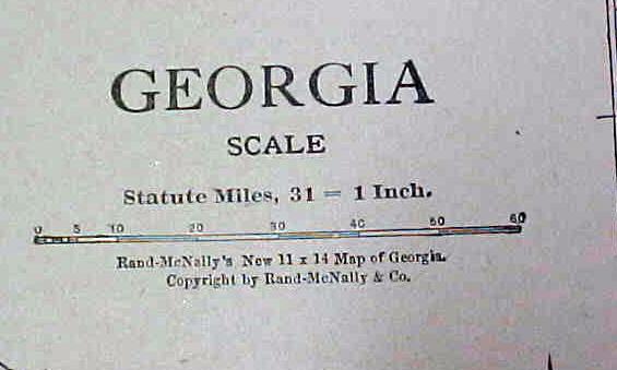 Antique Map South Carolina Georgia 1917 Rand McNally