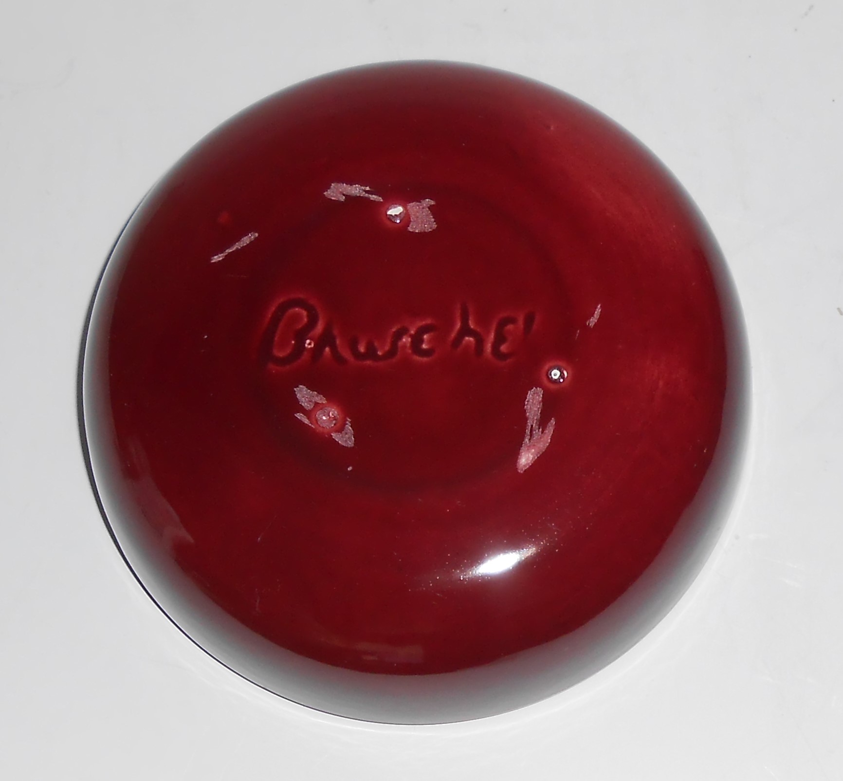 Bauer Brusche Pottery Al Fresco  Dubonnet  Burgundy Fru