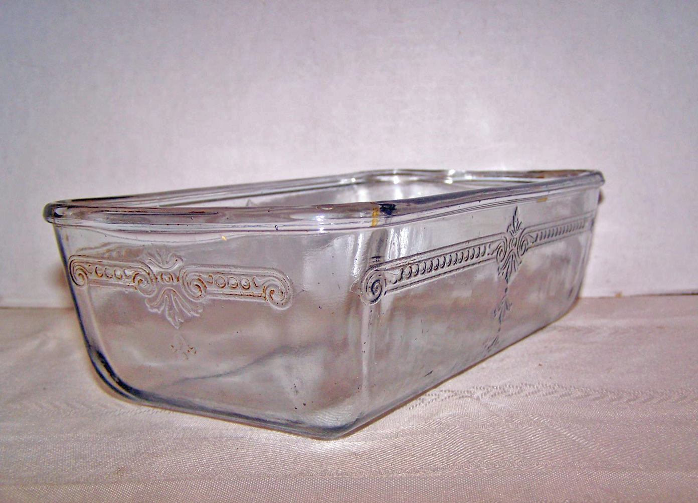 Fire King Glass Loaf Pan, Sapphire Blue