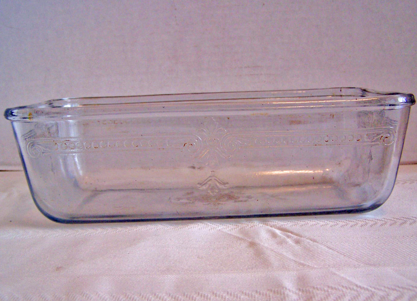 Fire King Glass Loaf Pan, Sapphire Blue