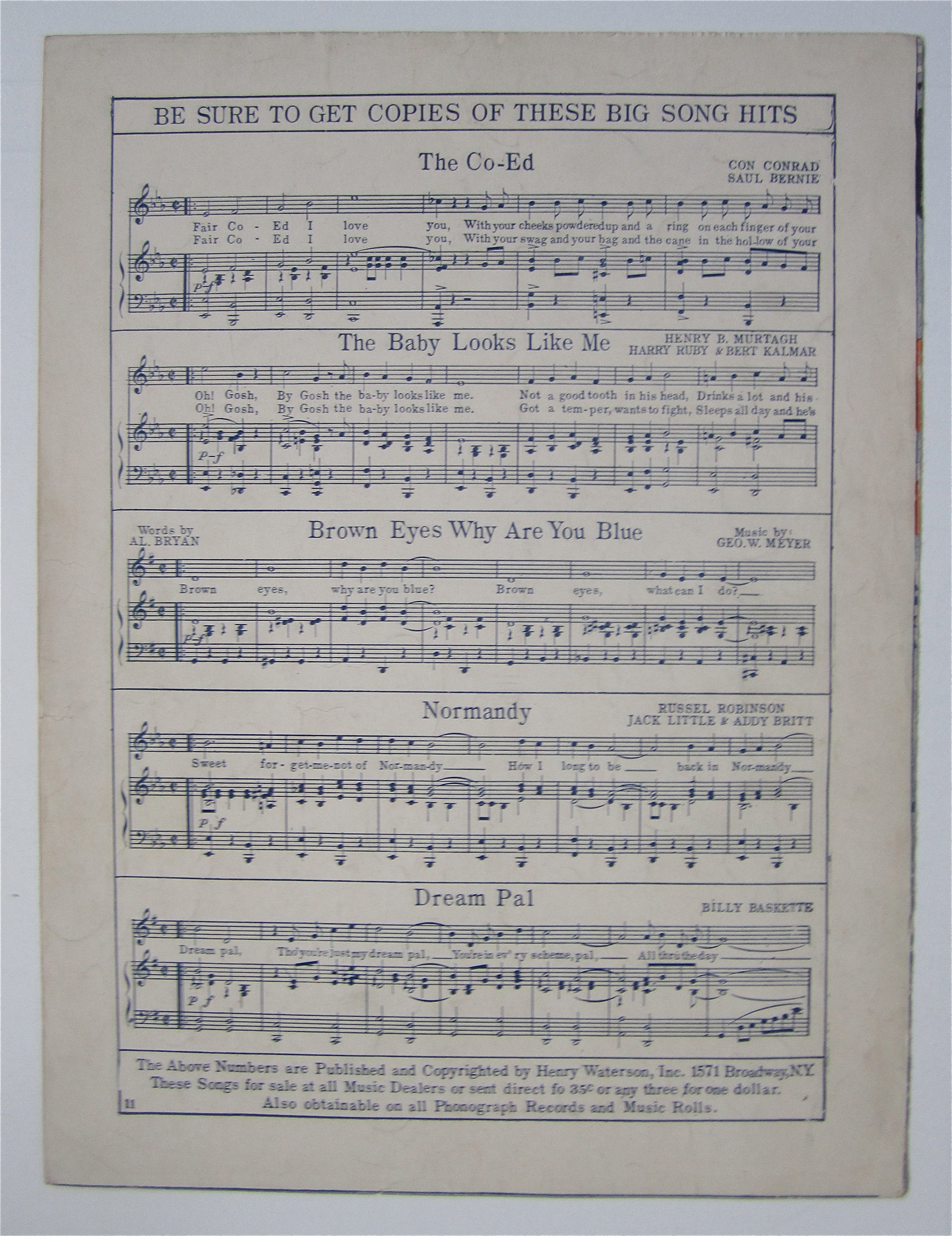 Sheet Music 1925 Forever And Ever With You