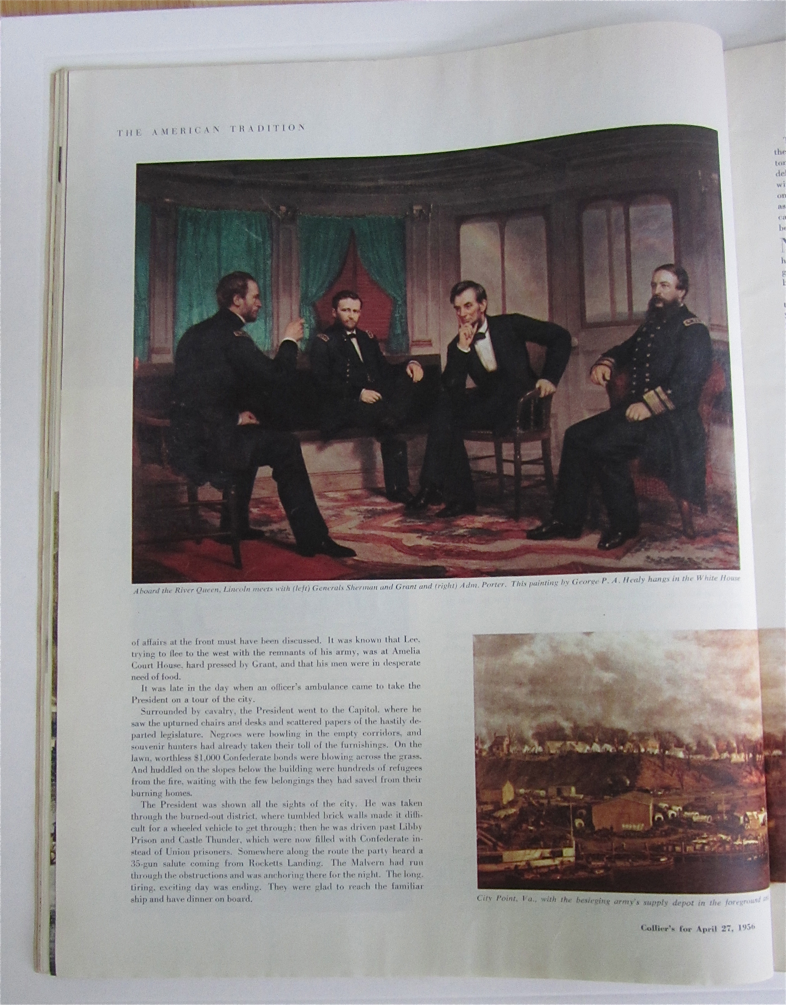 Collier's Magazine April 27, 1956 Lincoln At Richmond
