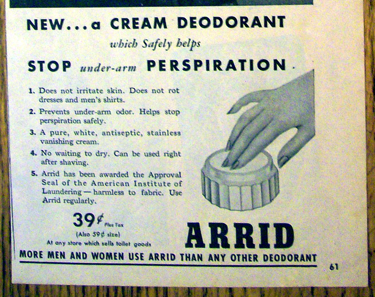 1945 Arrid Deodorant with Diana Barrymore