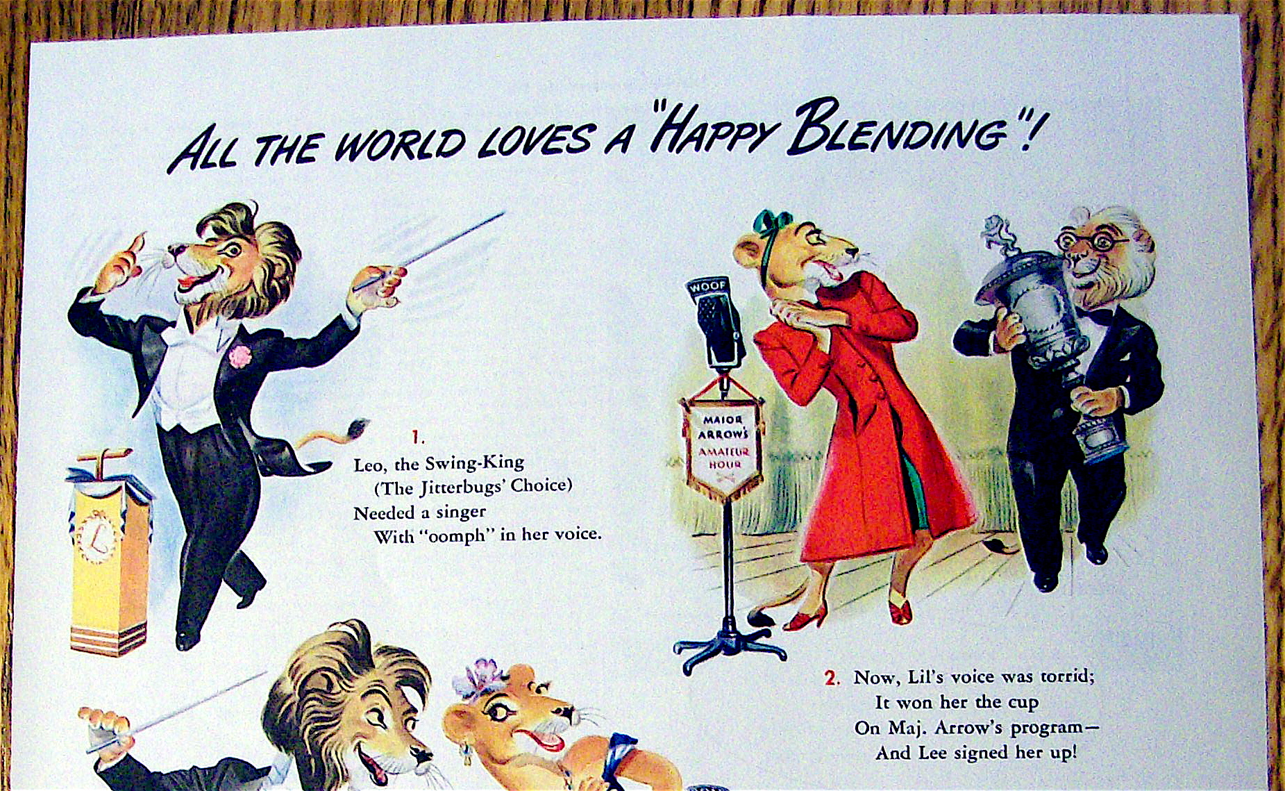 1942 Calvert Whiskey with Leo the Swing King