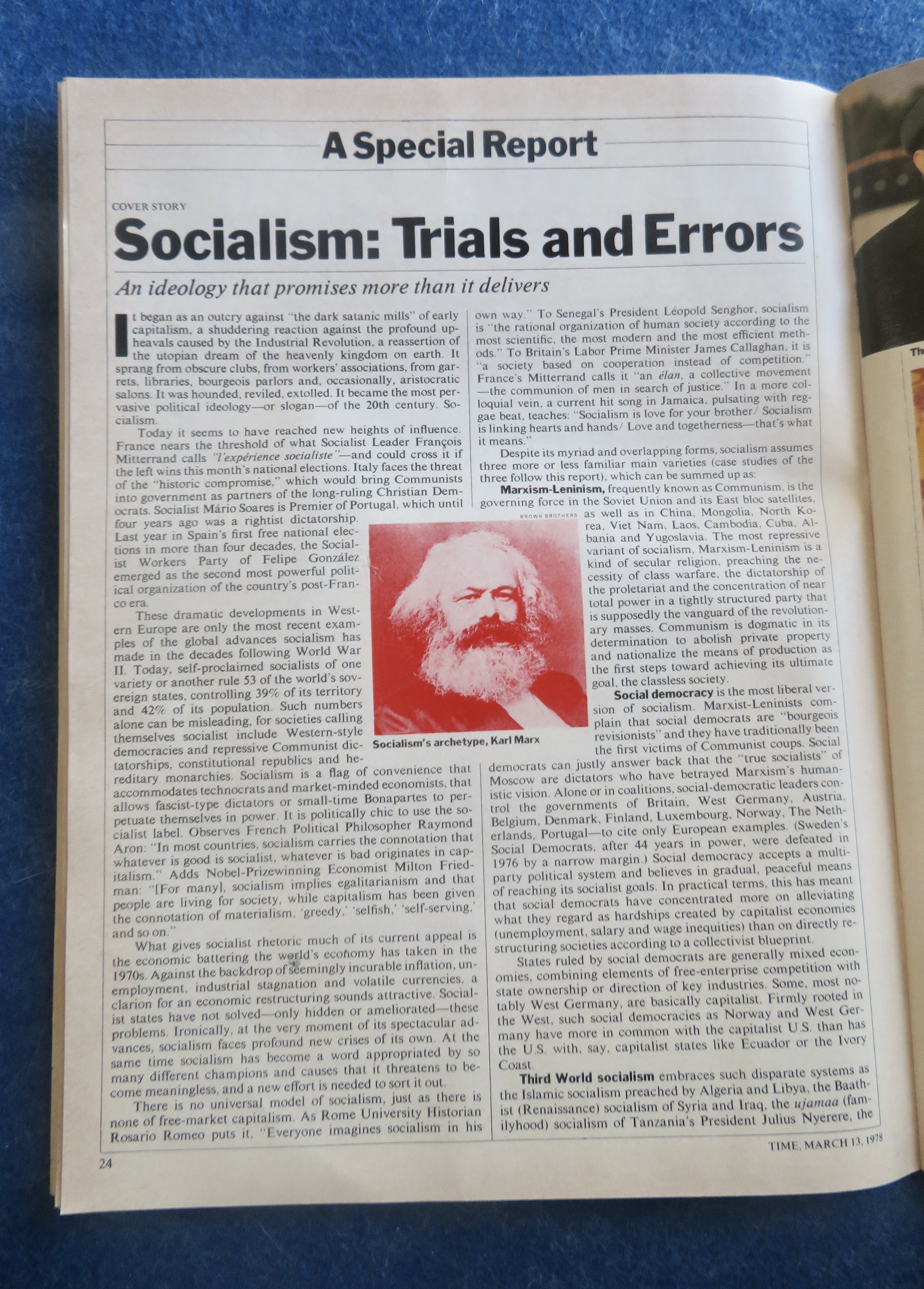 Time Magazine March 13, 1978 Socialism