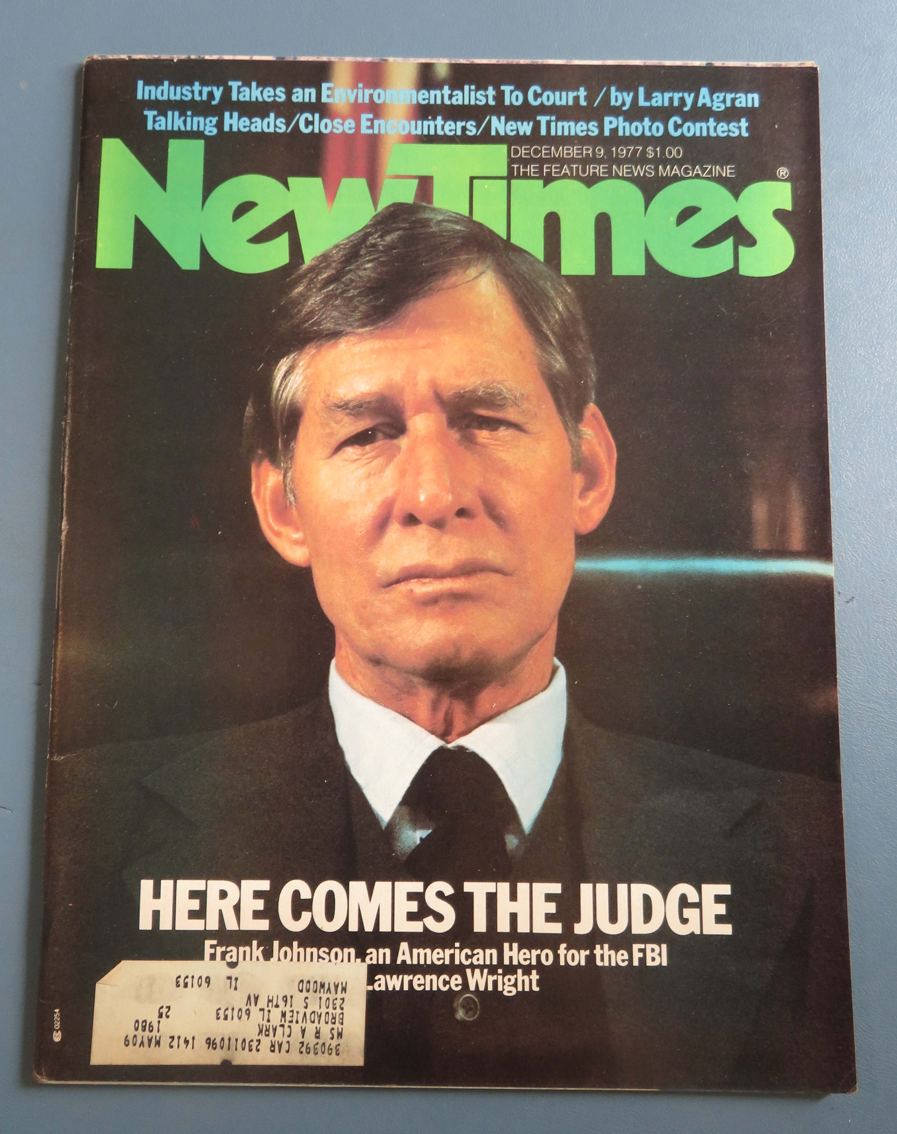 New Times Magazine December 9, 1977 Frank Johnson