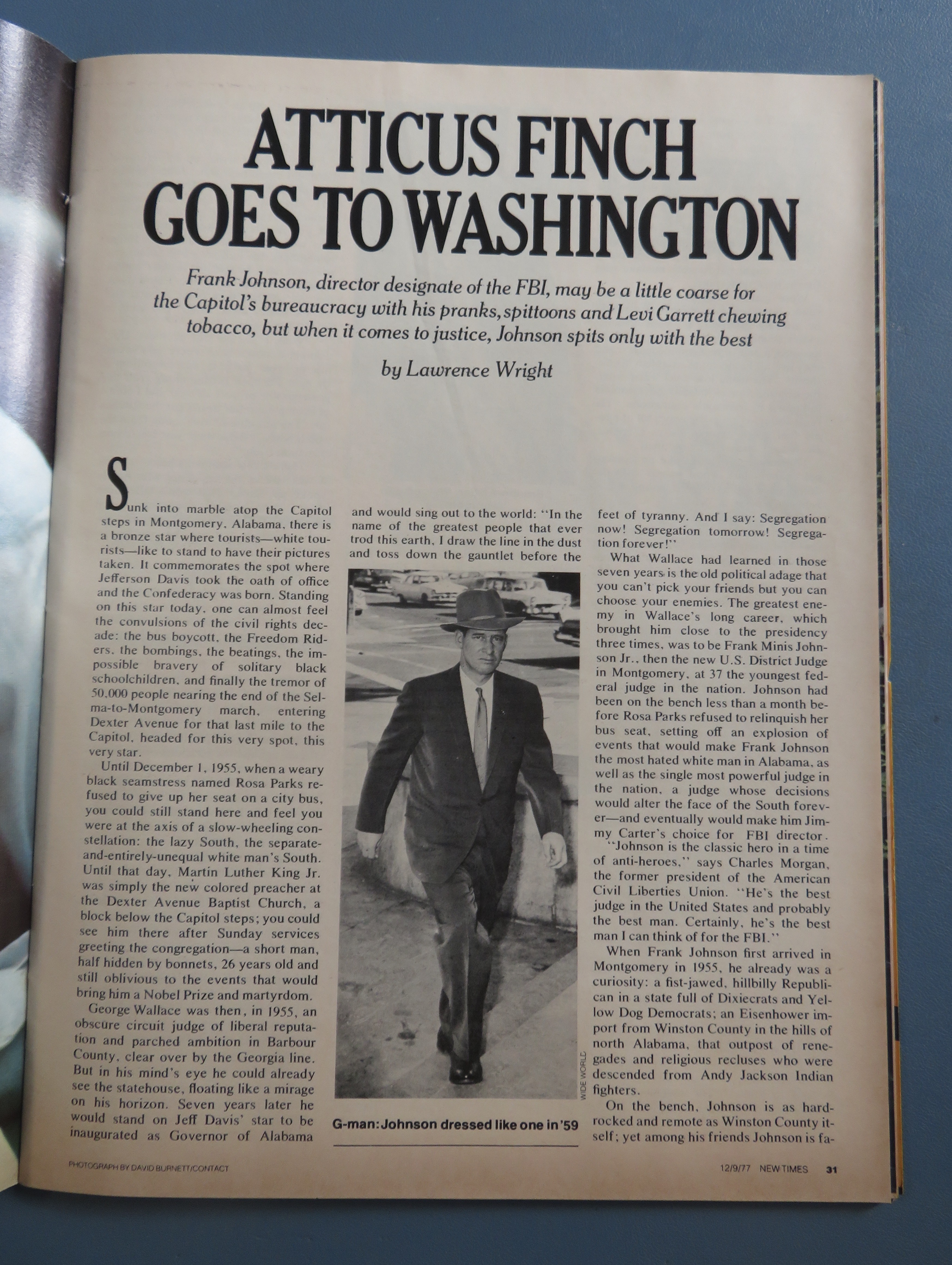 New Times Magazine December 9, 1977 Frank Johnson