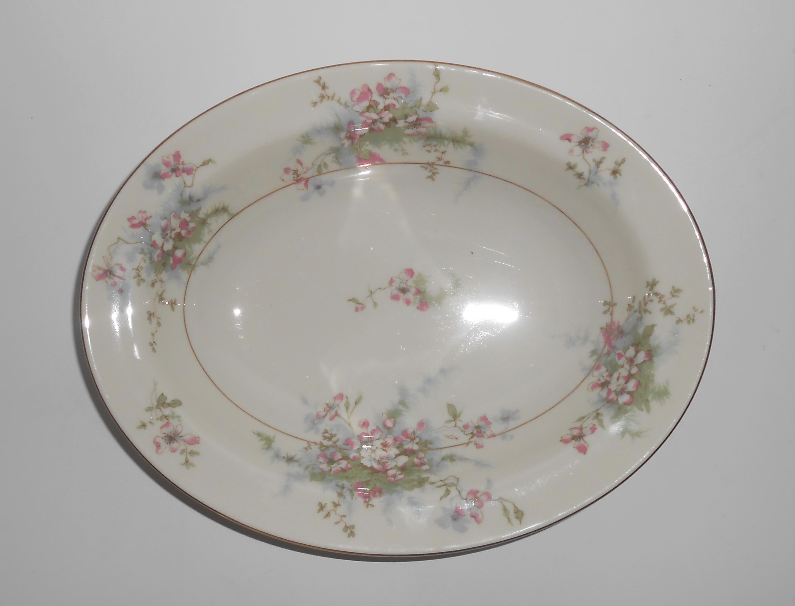 Theodore Haviland China Apple Blossom w/Gold Vegetable