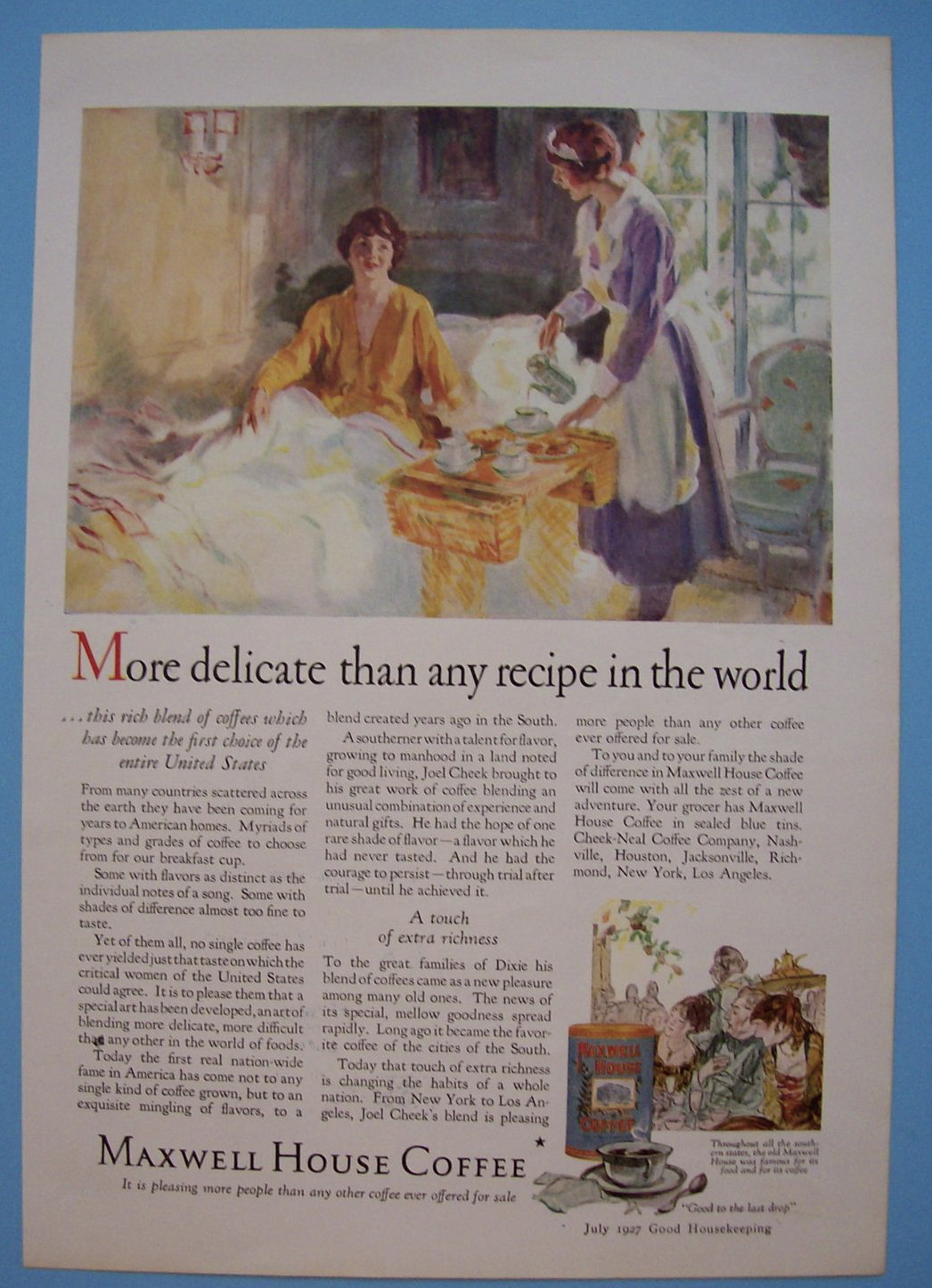 1927 Maxwell House Coffee with Maid Serving Woman