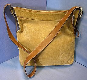 Coach Handbag Tan Suede Leather