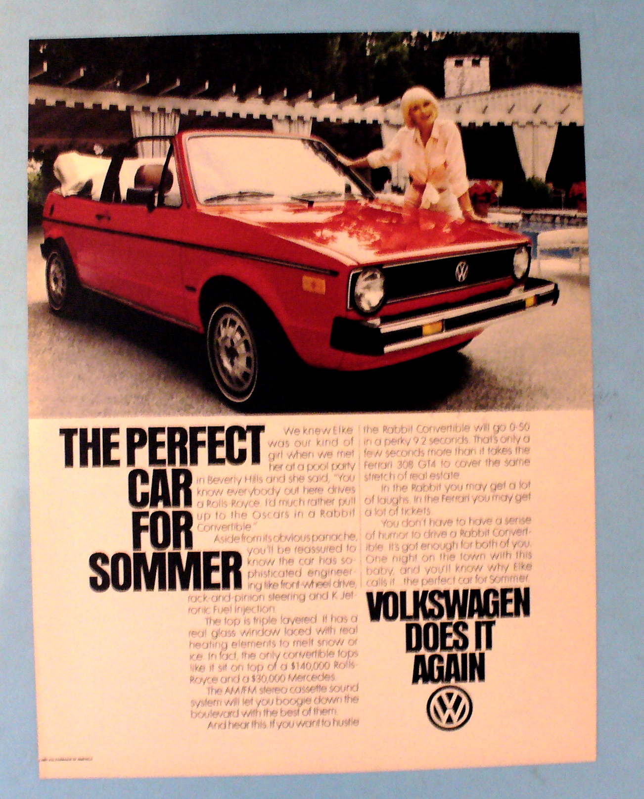 1981 Volkswagen Convertible w/ Elke Sommer