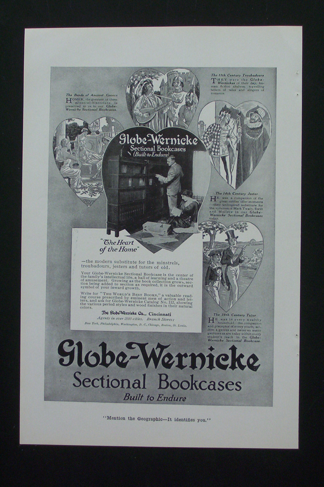 1916 Globe-Wernicke Sectional Bookcases with Man
