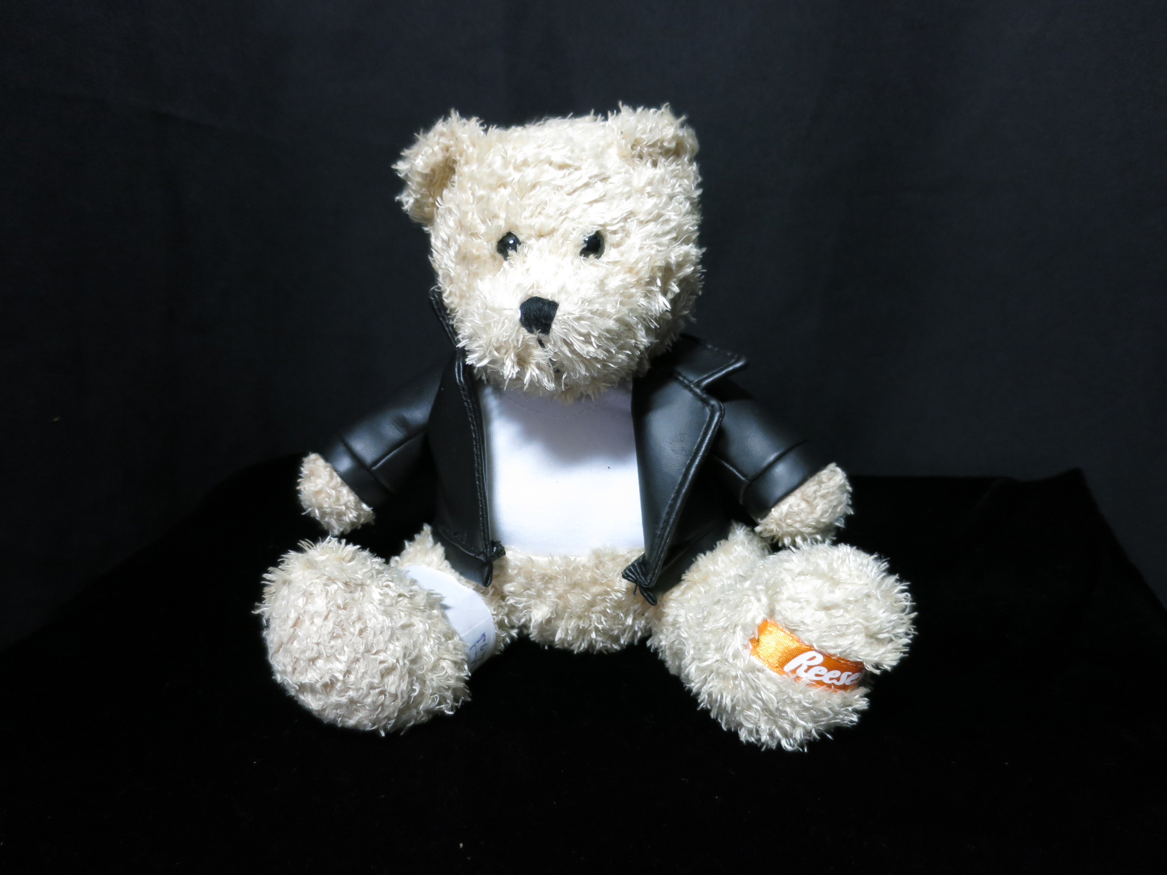 Reeses Peanut Butter Teddy Bear black coat