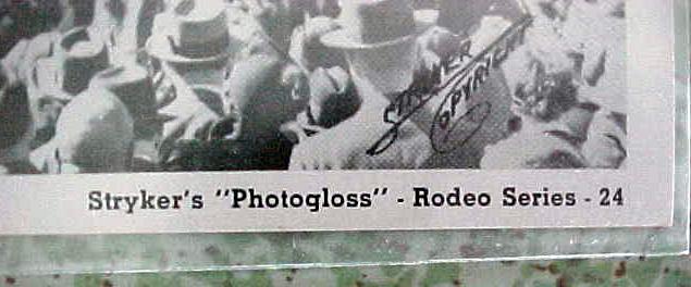 Postcards Stryker's Photogloss Rodeo Series Gene Autry