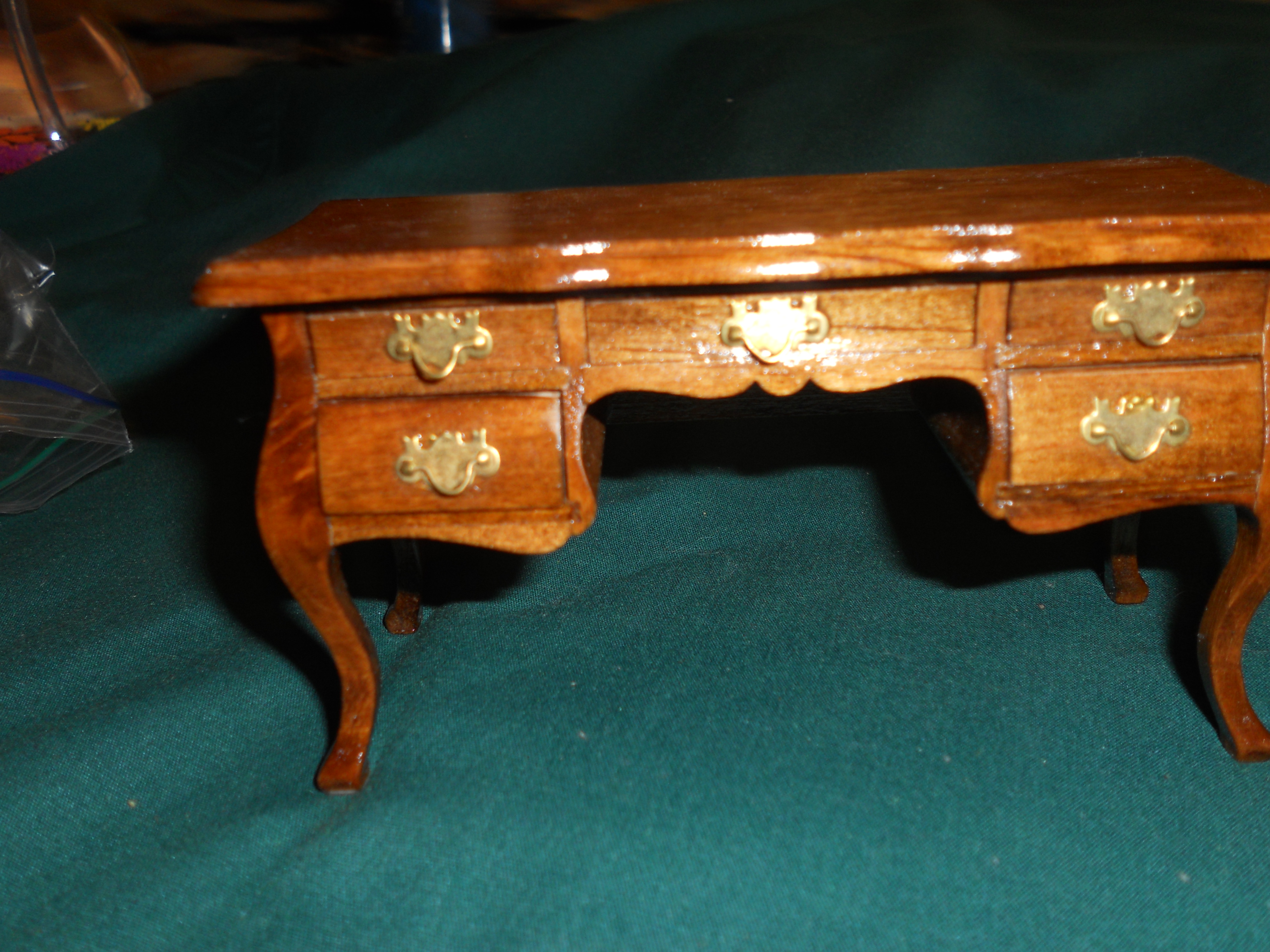 Doll House Furniture Wood Desk