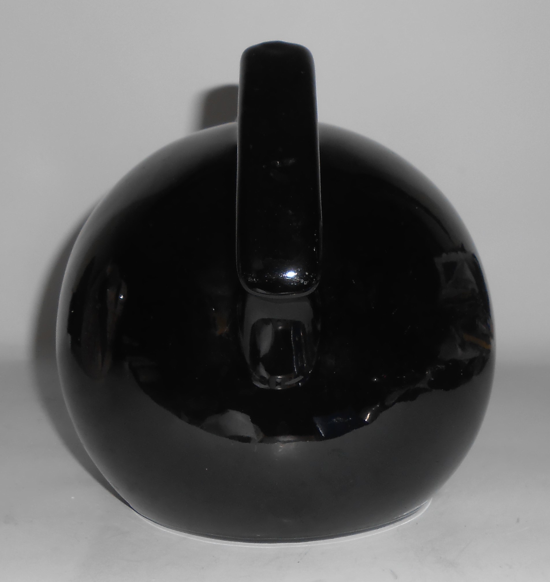 Camark Art Pottery Early Black Ball Jug Pitcher