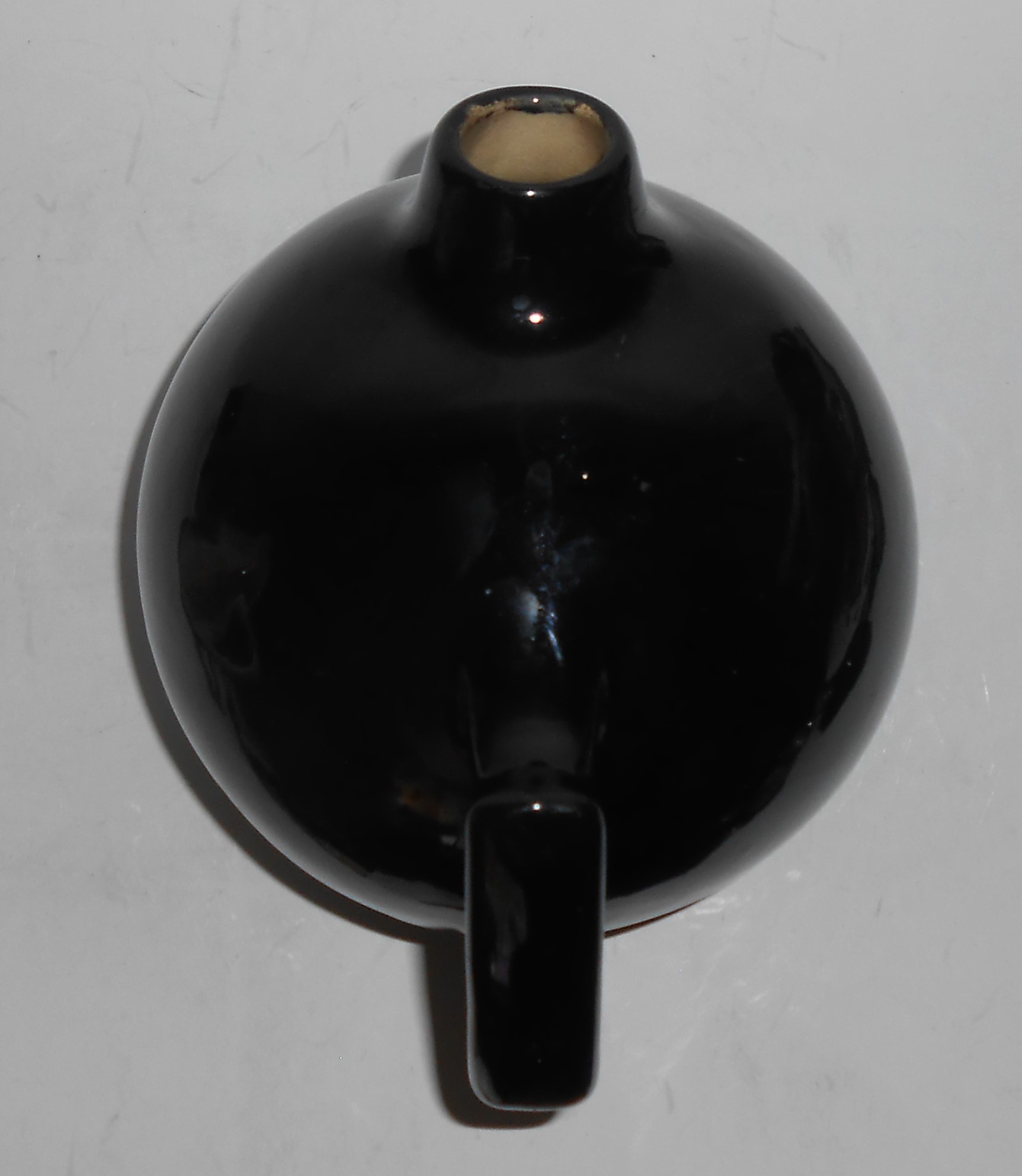 Camark Art Pottery Early Black Ball Jug Pitcher