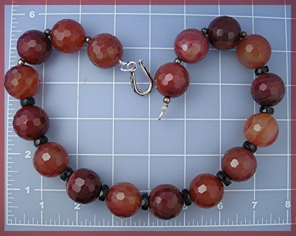 Cherry Quartz Necklace Sterling Silver Hook Clasp