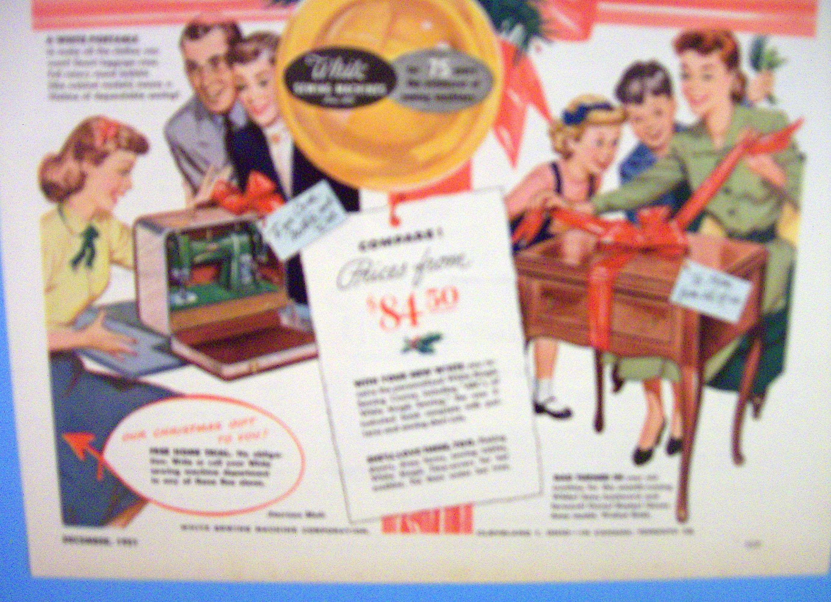 1951 White Sewing Machine with 3 Different Women